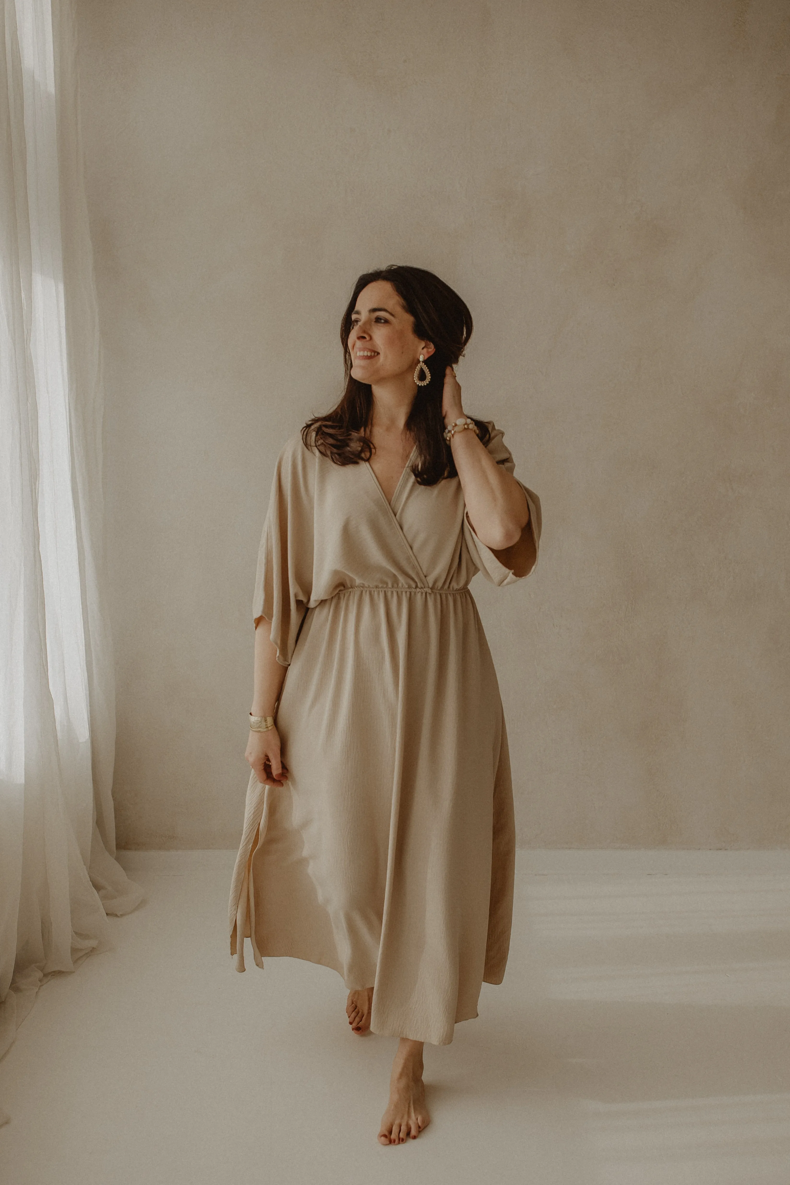 Jurk Puck Taupe