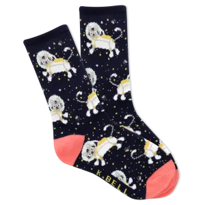 K.Bell Kids' Space Kitty Crew Sock