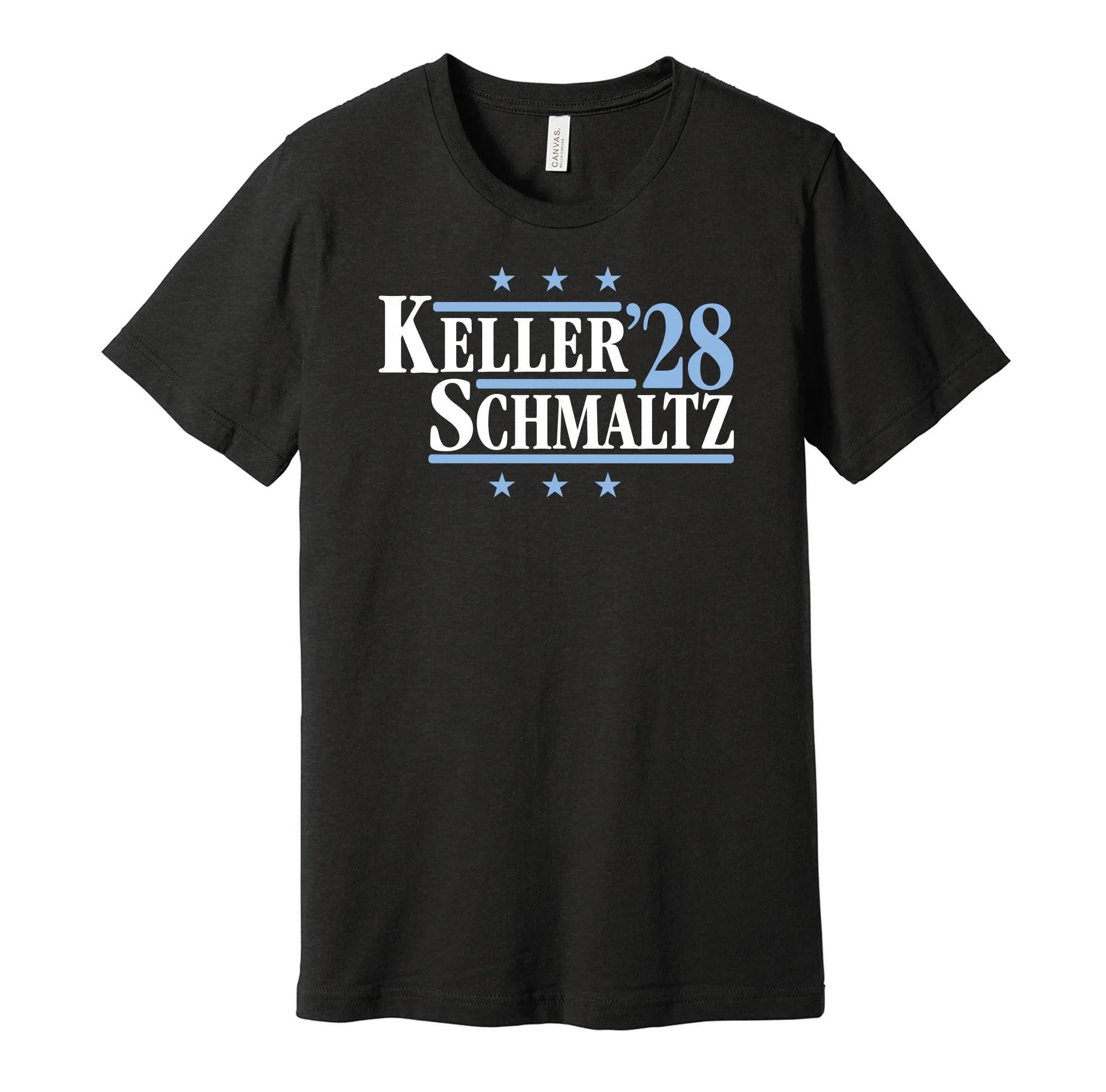 Keller & Schmaltz '28 - Utah Hockey Political Campaign Parody T-Shirt - Hyper Than Hype Shirts