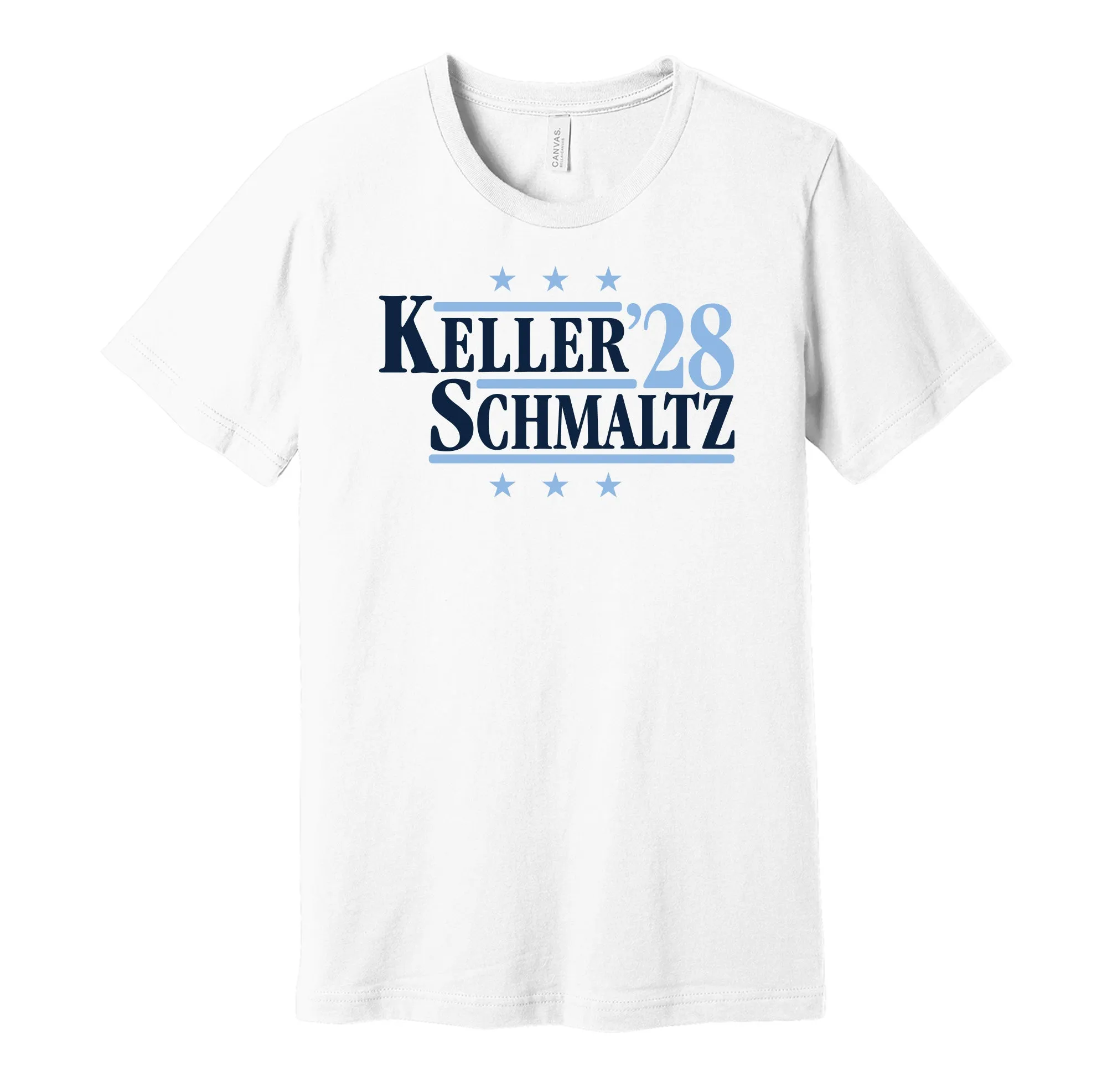 Keller & Schmaltz '28 - Utah Hockey Political Campaign Parody T-Shirt - Hyper Than Hype Shirts