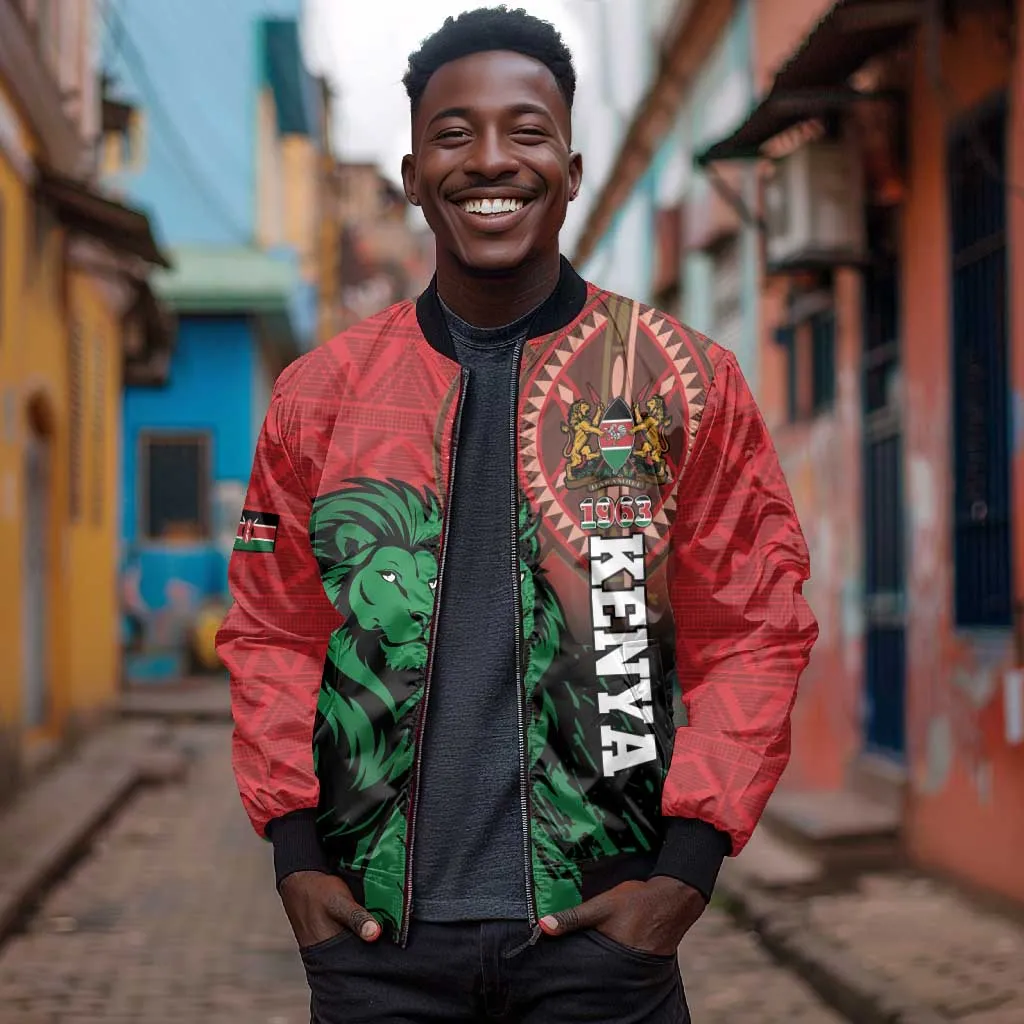 Kenya Independence Day Bomber Jacket Jamhuri ya Kenya 1963 - African Pattern LT14