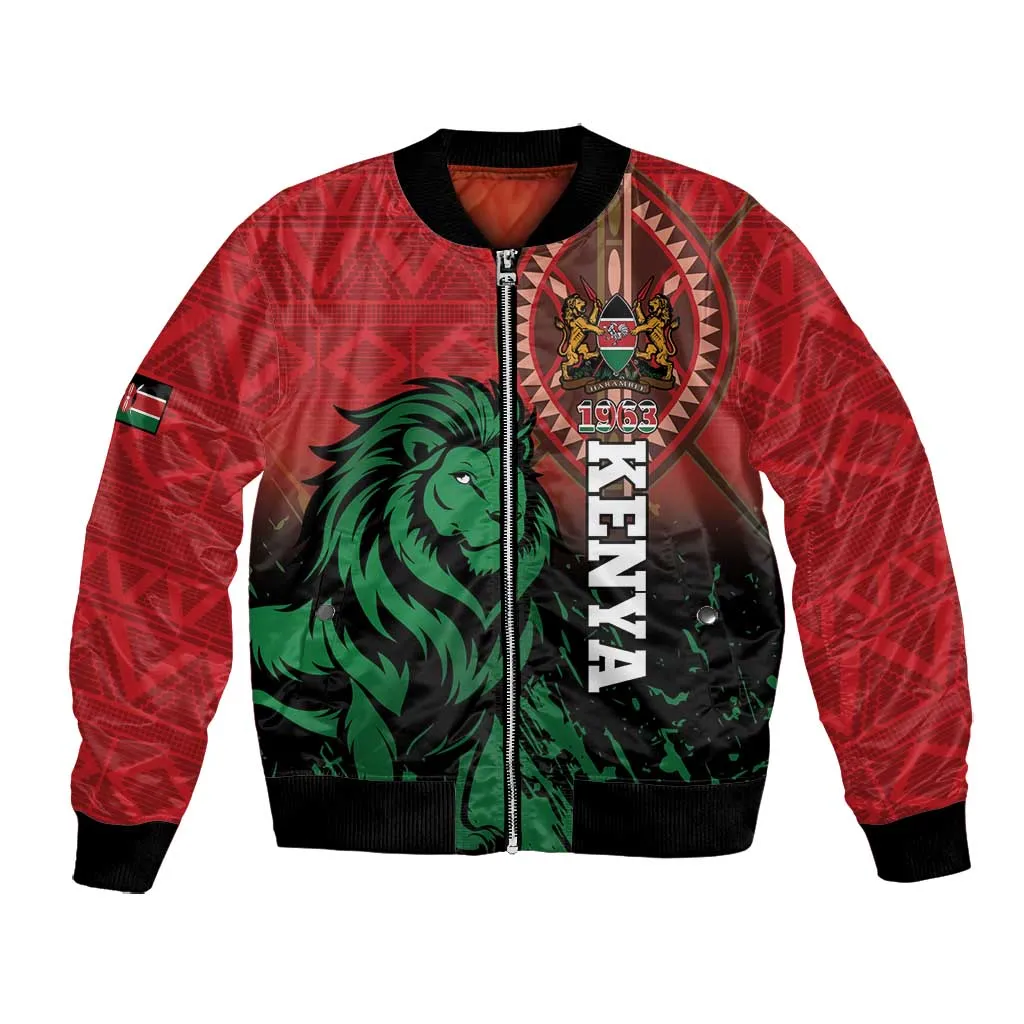 Kenya Independence Day Bomber Jacket Jamhuri ya Kenya 1963 - African Pattern LT14
