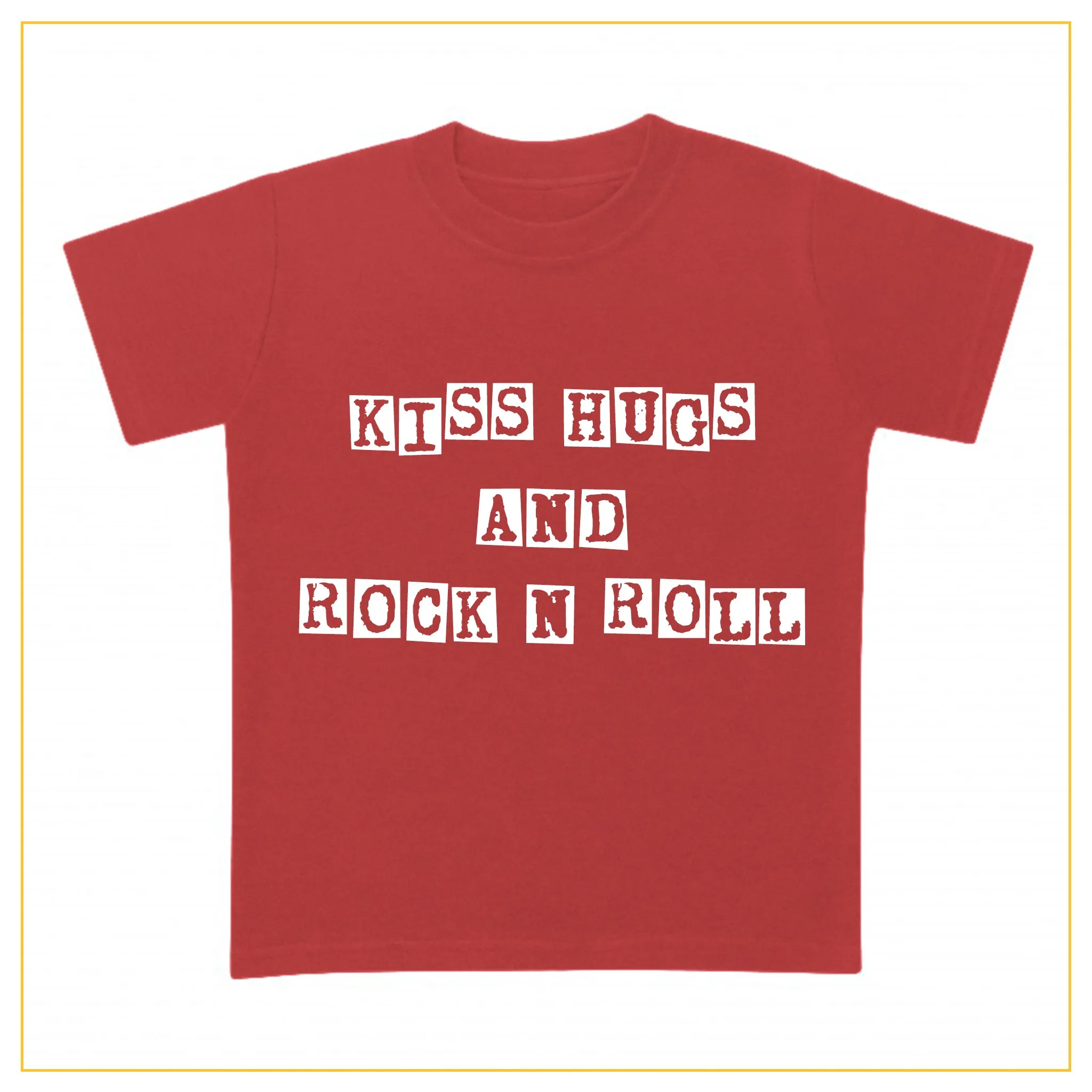 Kiss Hugs And Rock N Roll Kids Novelty T-shirt | Josiah Amari