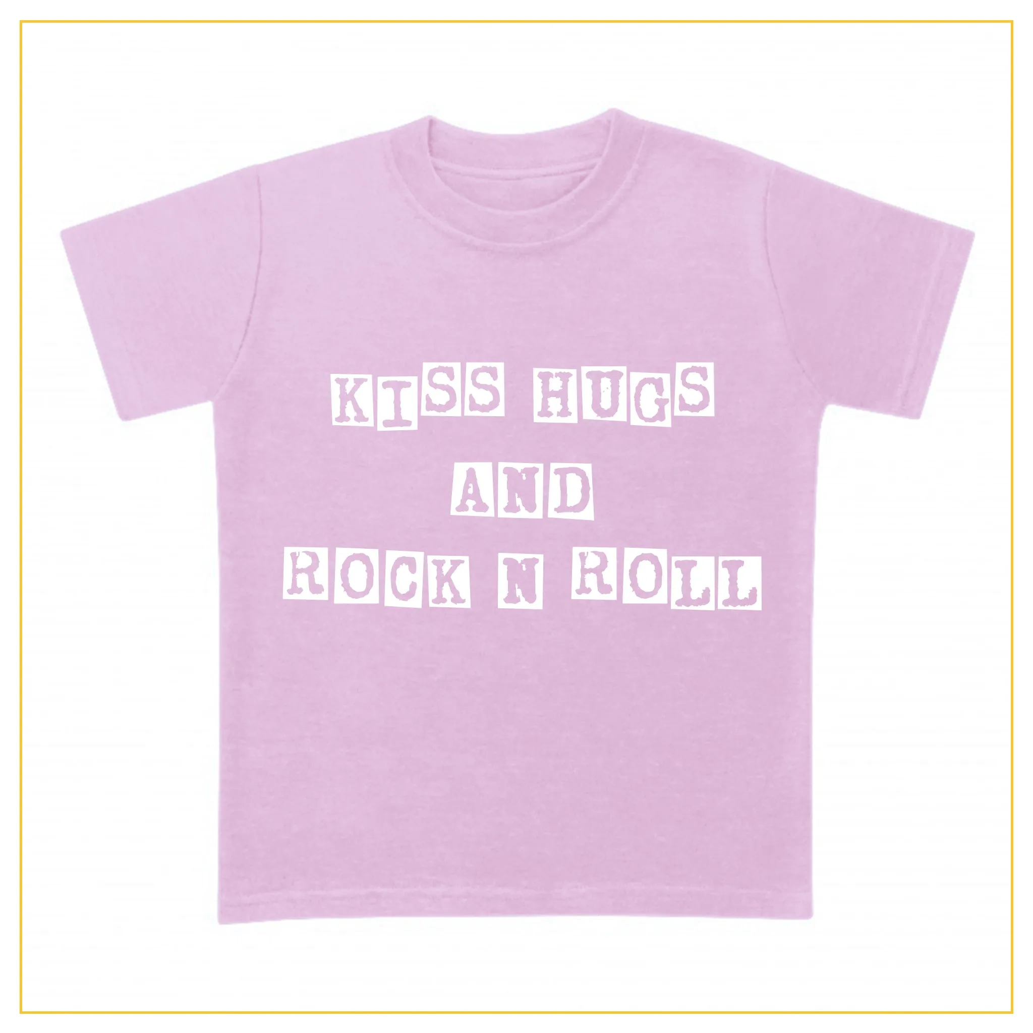 Kiss Hugs And Rock N Roll Kids Novelty T-shirt | Josiah Amari