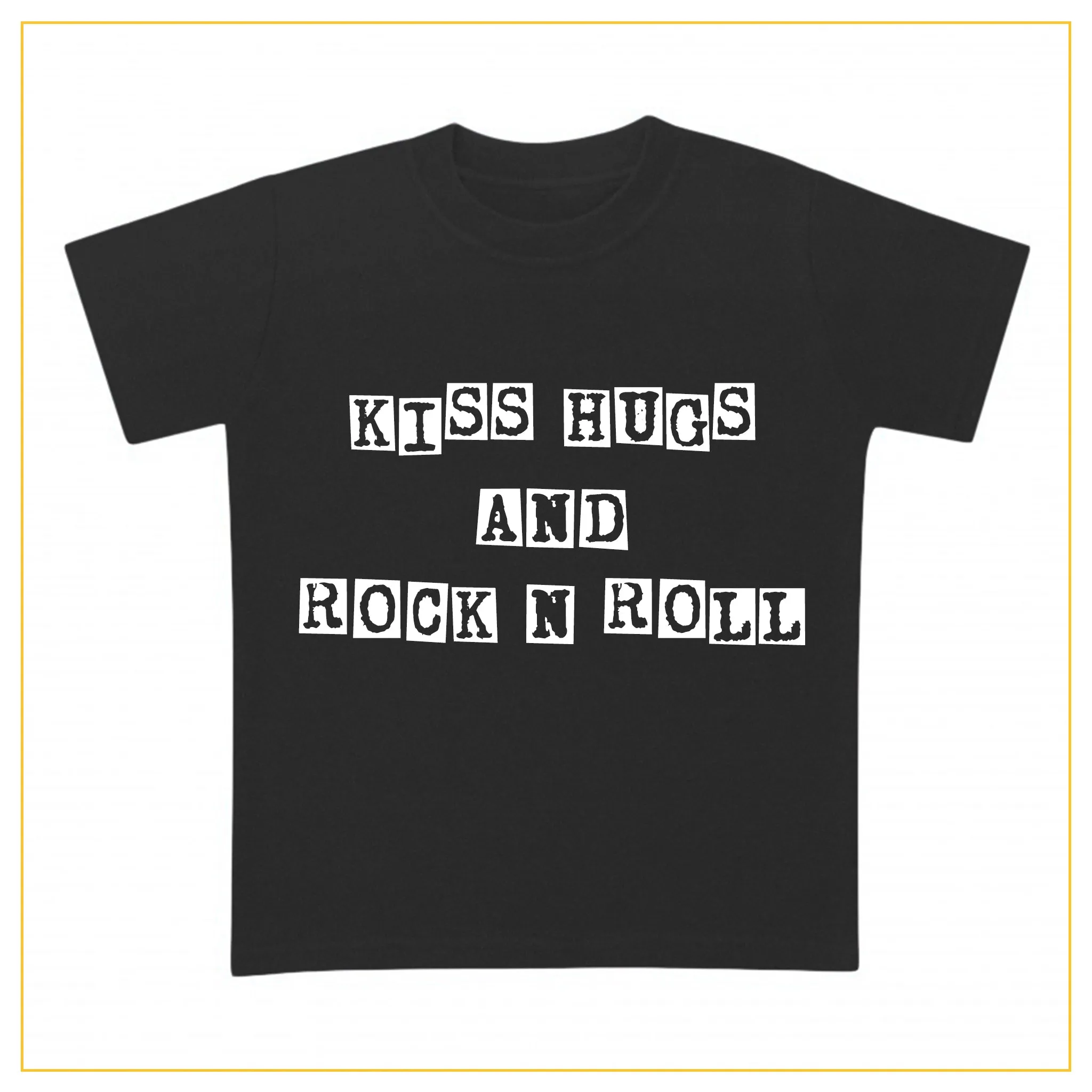 Kiss Hugs And Rock N Roll Kids Novelty T-shirt | Josiah Amari