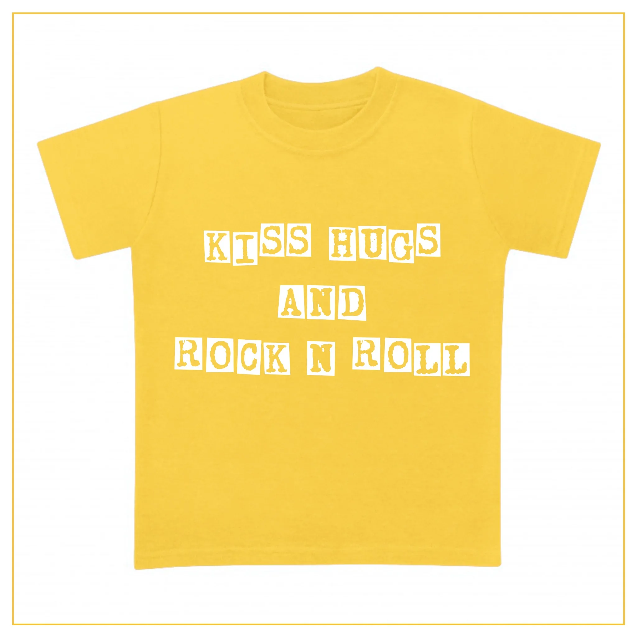 Kiss Hugs And Rock N Roll Kids Novelty T-shirt | Josiah Amari