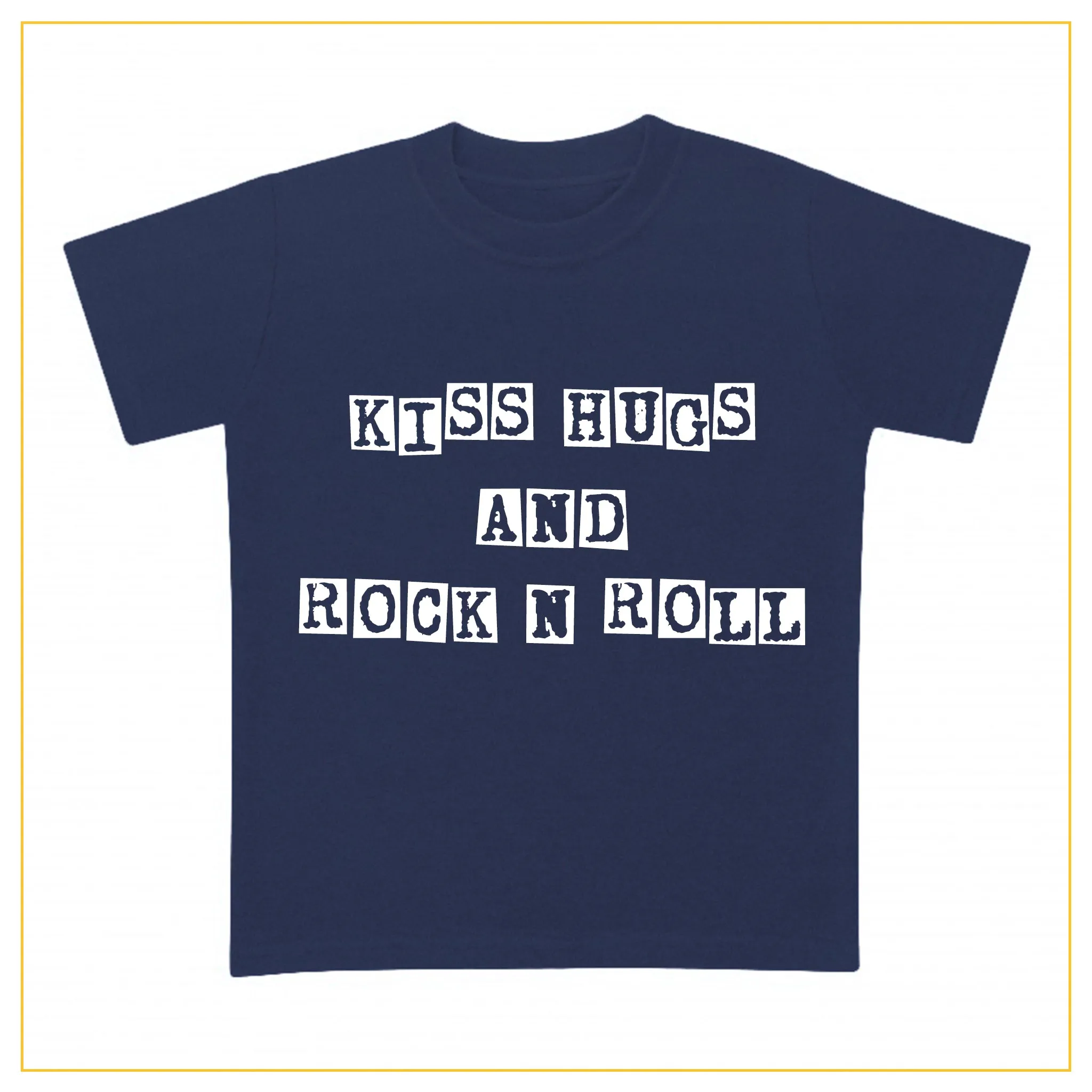 Kiss Hugs And Rock N Roll Kids Novelty T-shirt | Josiah Amari