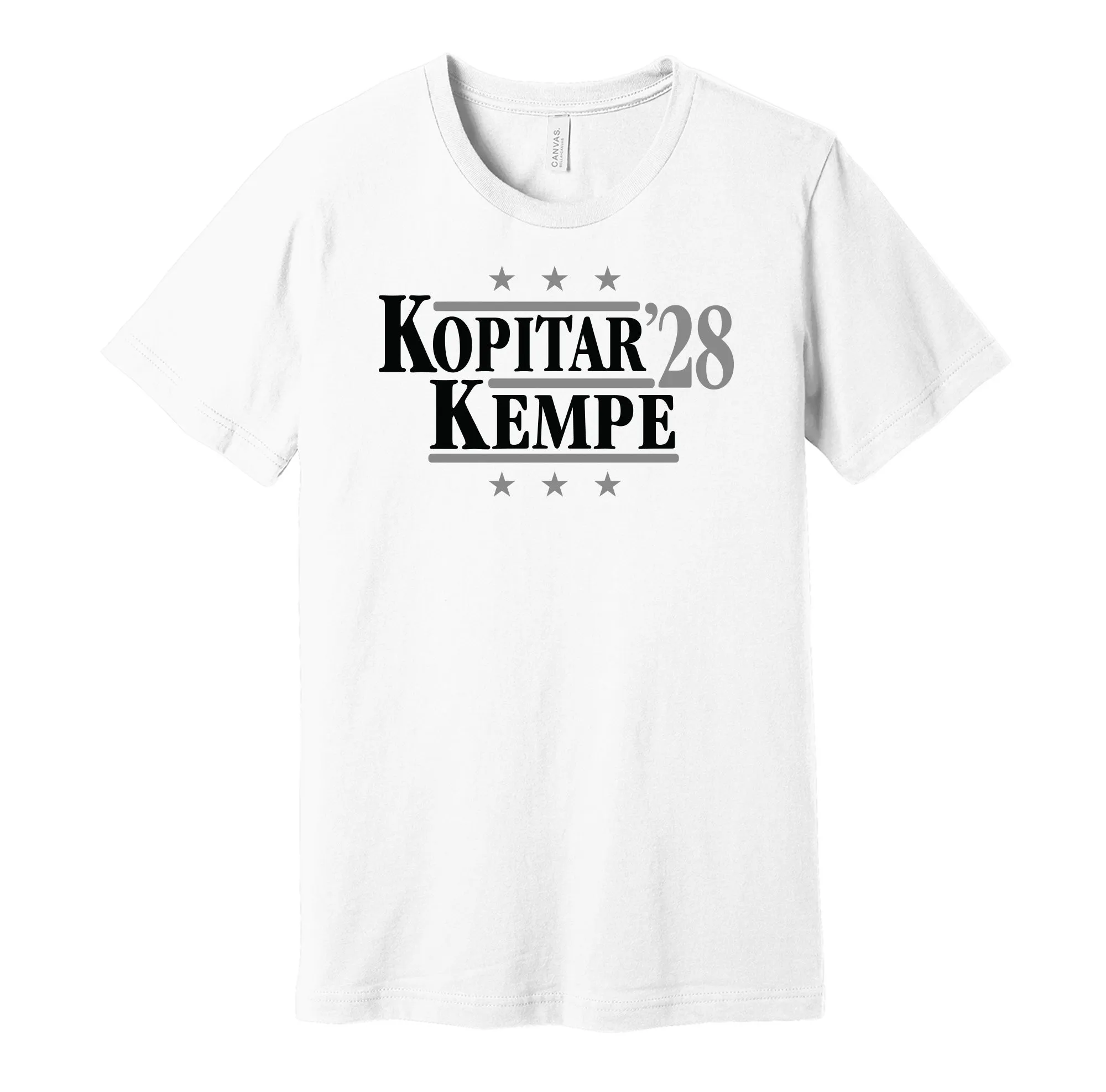 Kopitar & Kempe '28 - Los Angeles Hockey Political Campaign Parody T-Shirt - Hyper Than Hype Shirts
