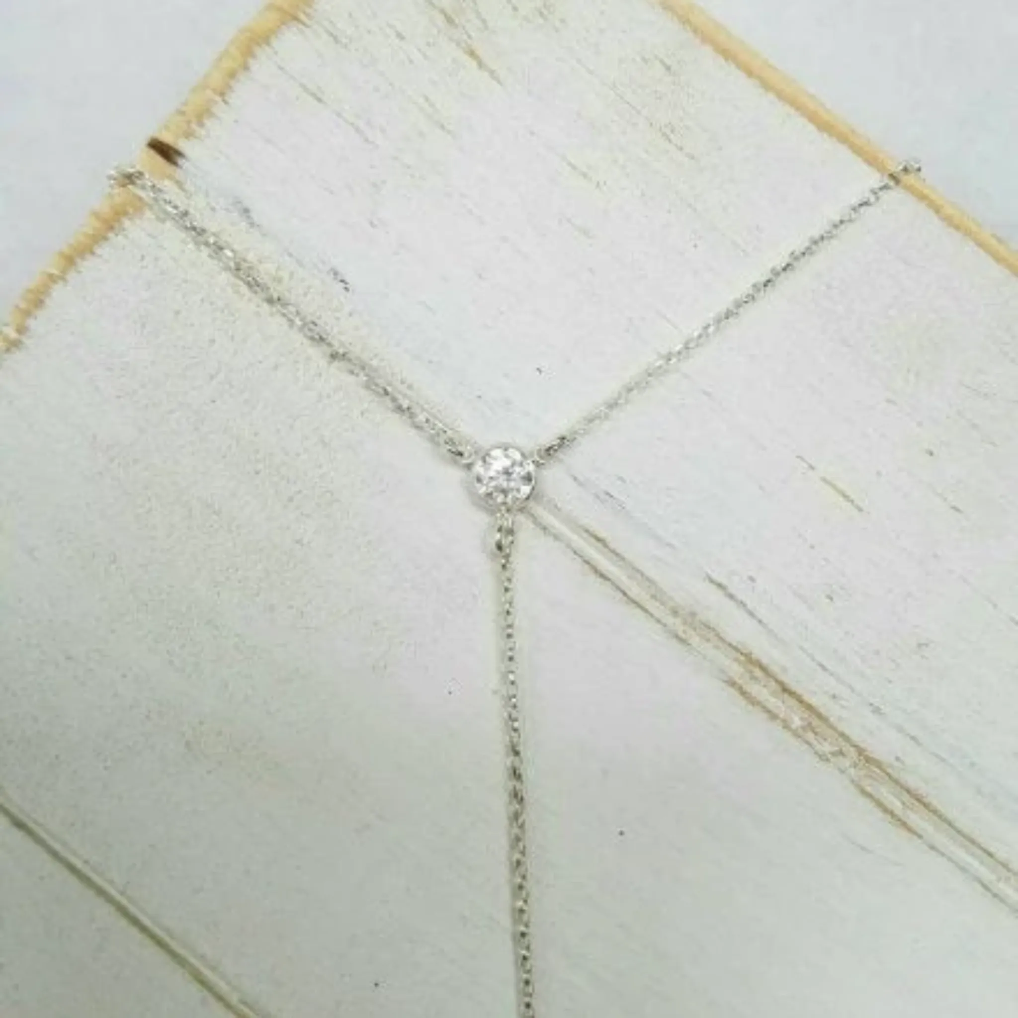 Lariat Crystal Drop Necklace - Y Necklace - Sterling or Gold
