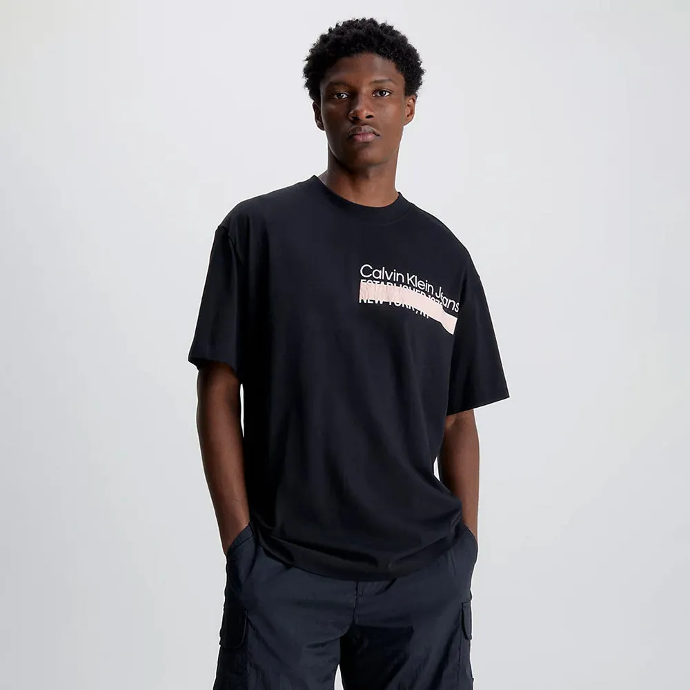 Layered Address T-Shirt - Black