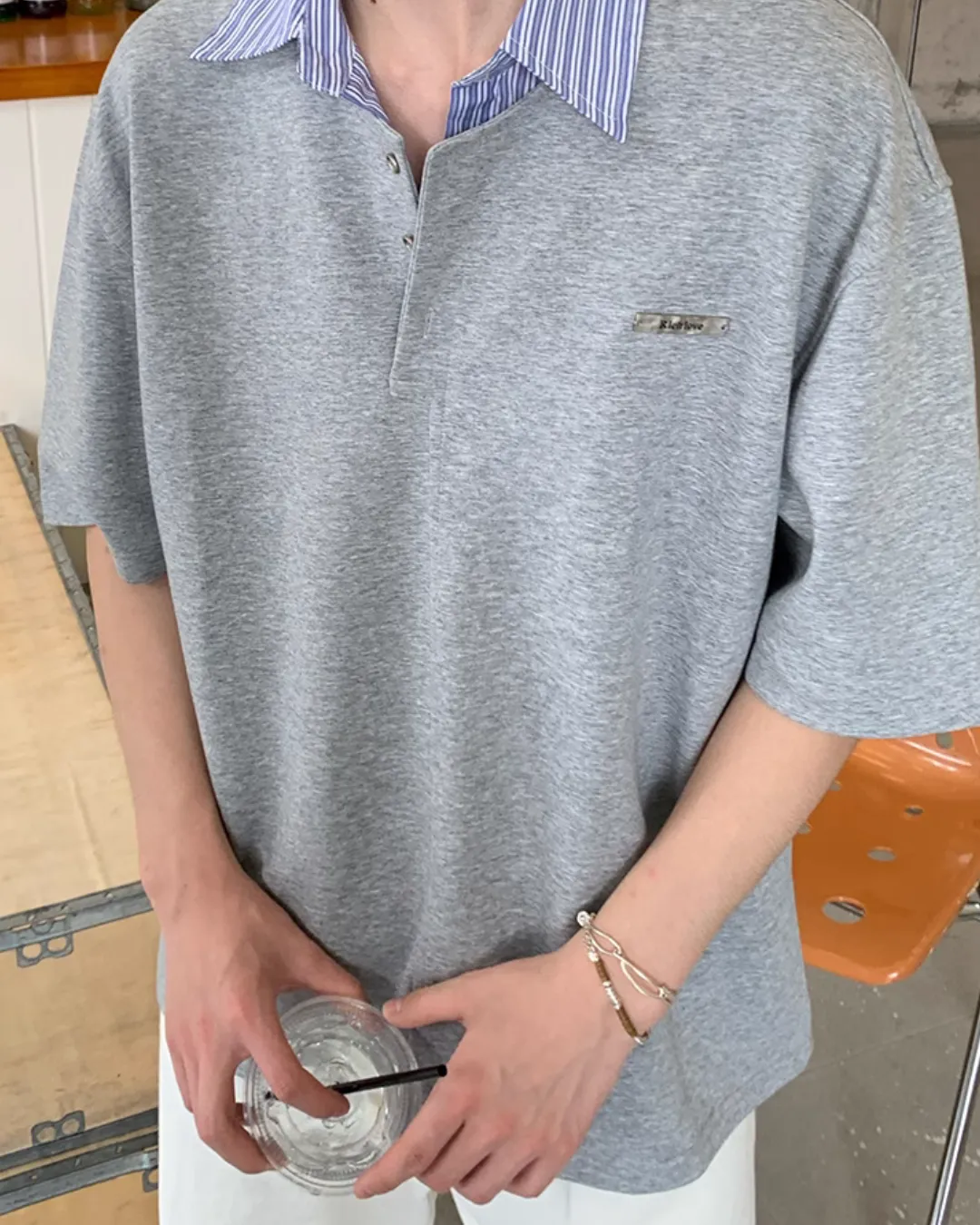 Layered Polo T-Shirt OYC0076