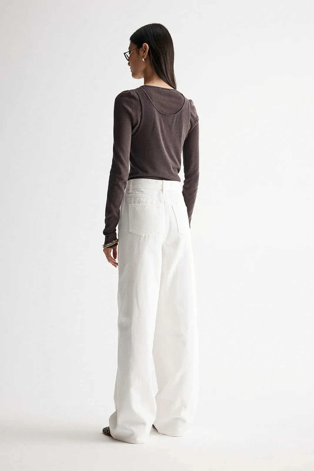 LEALAH KNIT TOP - DARK MOCHA