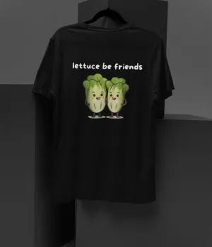 Lettuce Be Friends - Terry Oversized T-Shirt - Dark