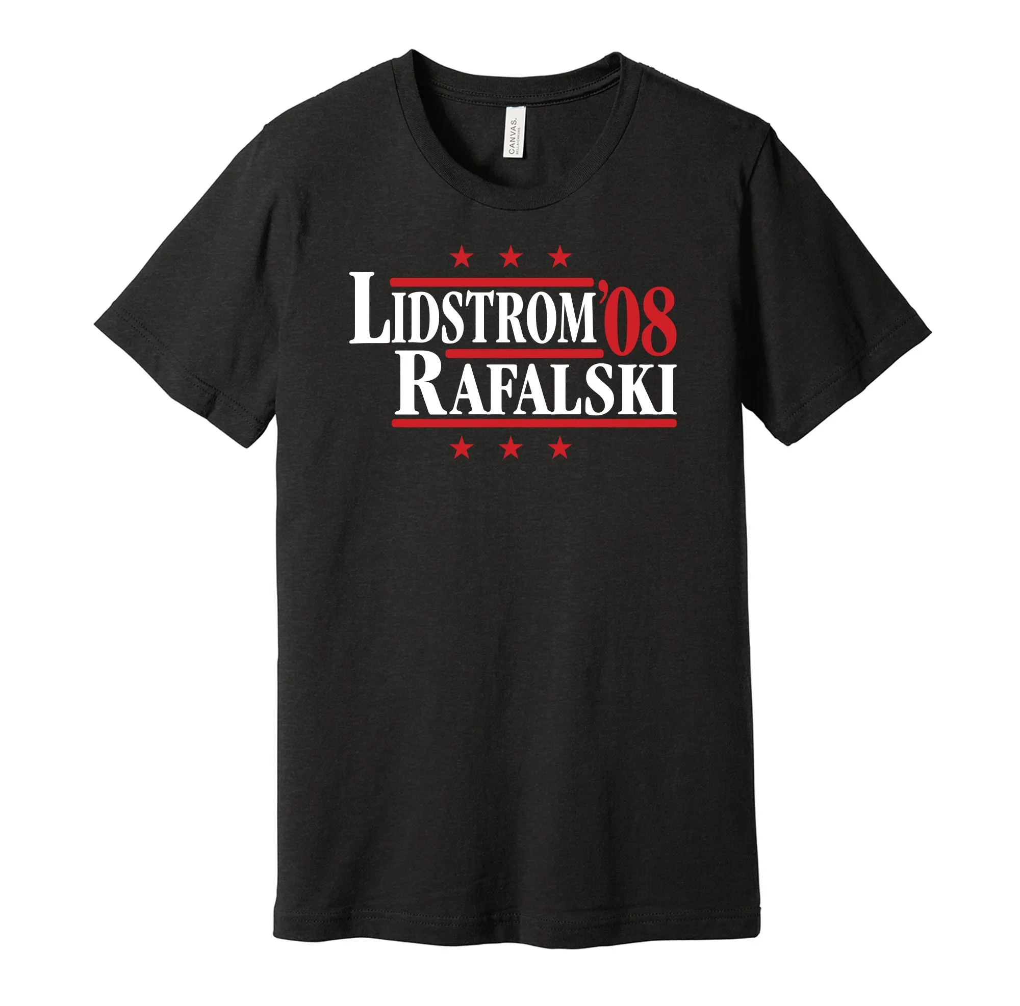 Lidstrom & Rafalski '08 - Detroit Hockey Legends Political Campaign Parody T-Shirt - Hyper Than Hype Shirts