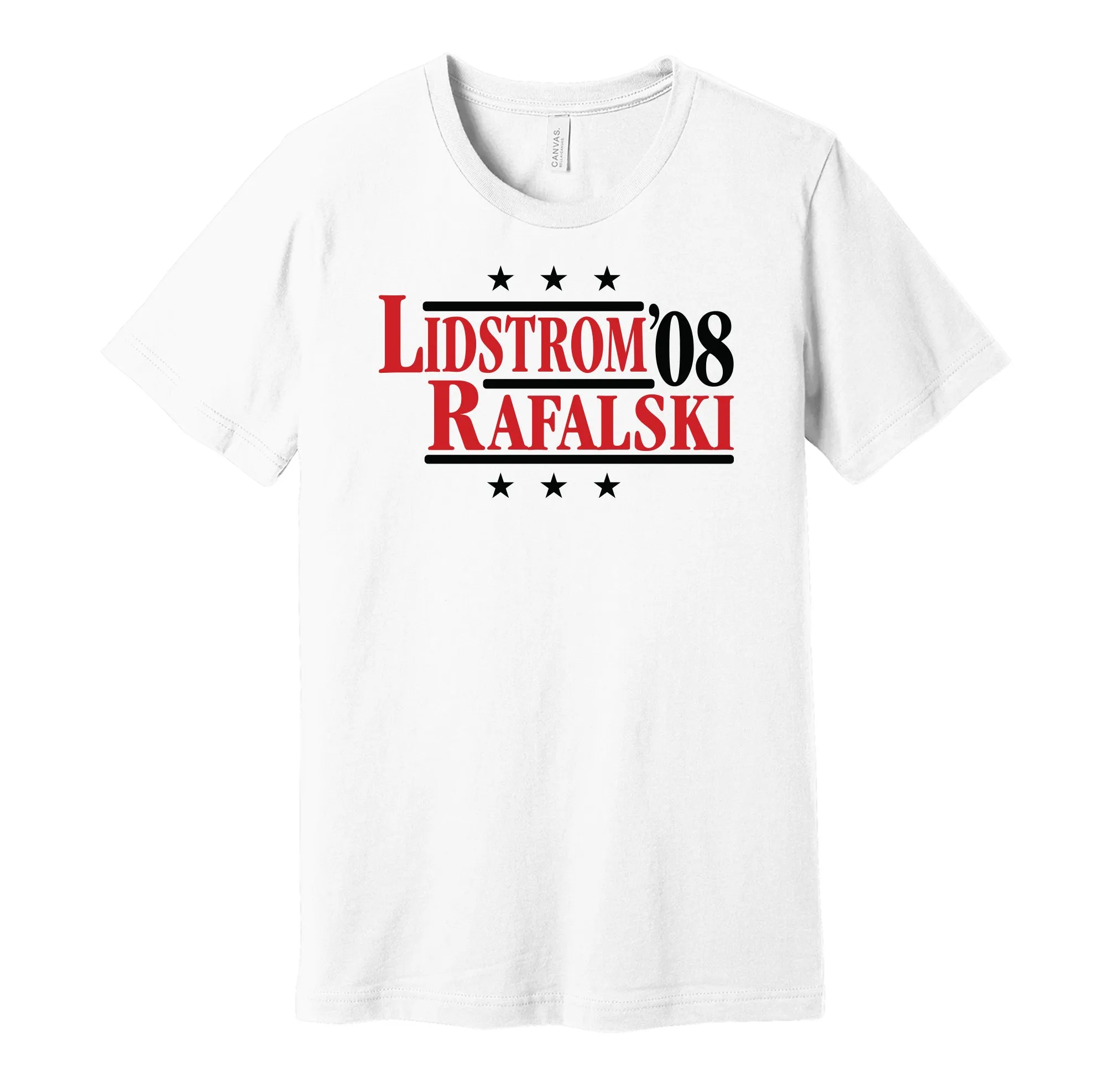 Lidstrom & Rafalski '08 - Detroit Hockey Legends Political Campaign Parody T-Shirt - Hyper Than Hype Shirts
