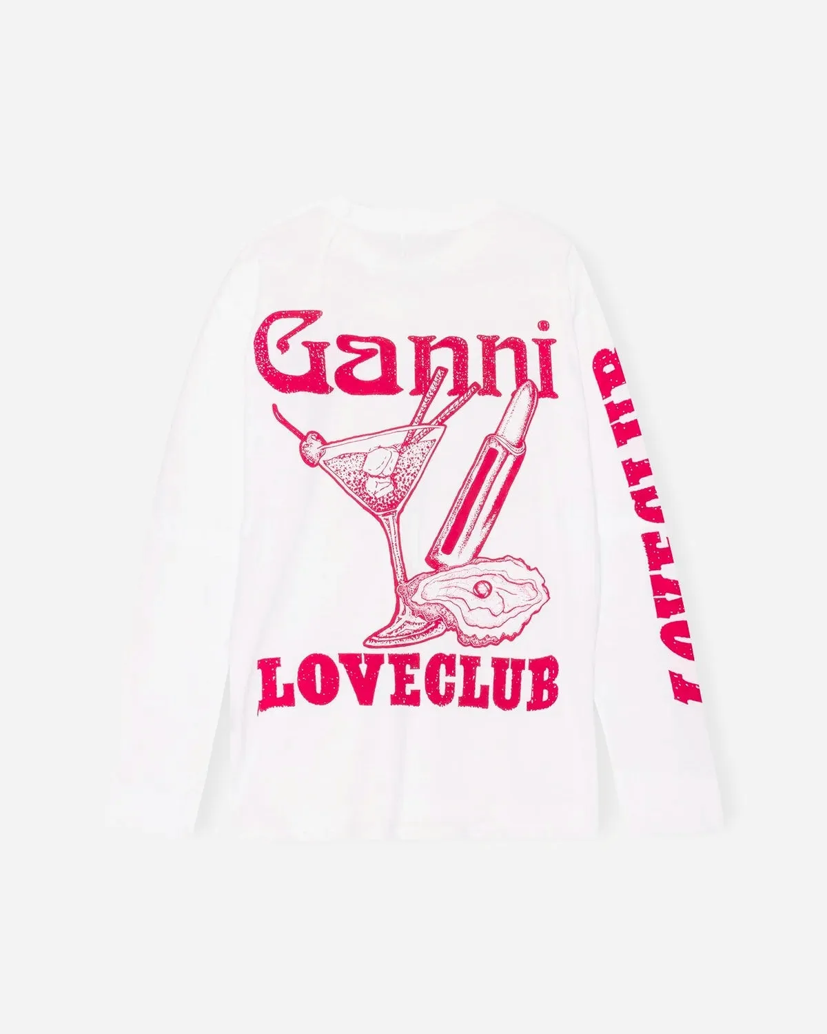 Light Jersey Layered Long Sleeve T-shirt - Bright White