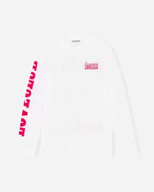 Light Jersey Layered Long Sleeve T-shirt - Bright White