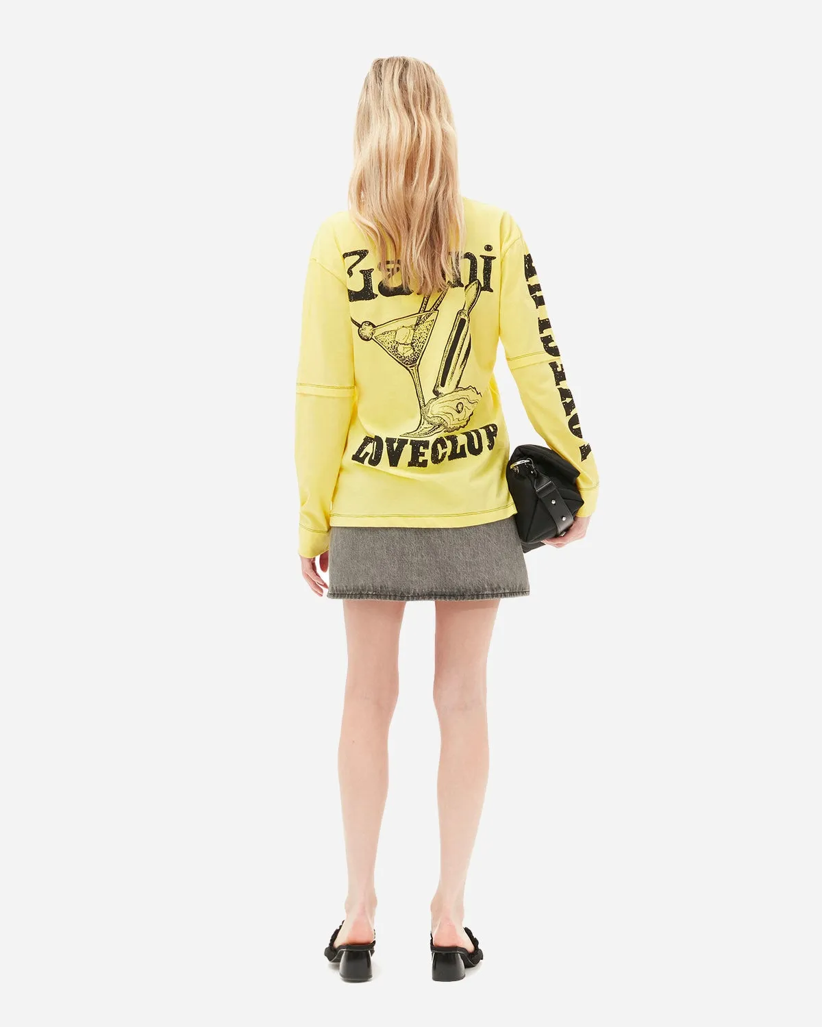 Light Jersey Layered Long Sleeve T-shirt - Lemon Zest