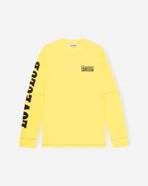 Light Jersey Layered Long Sleeve T-shirt - Lemon Zest