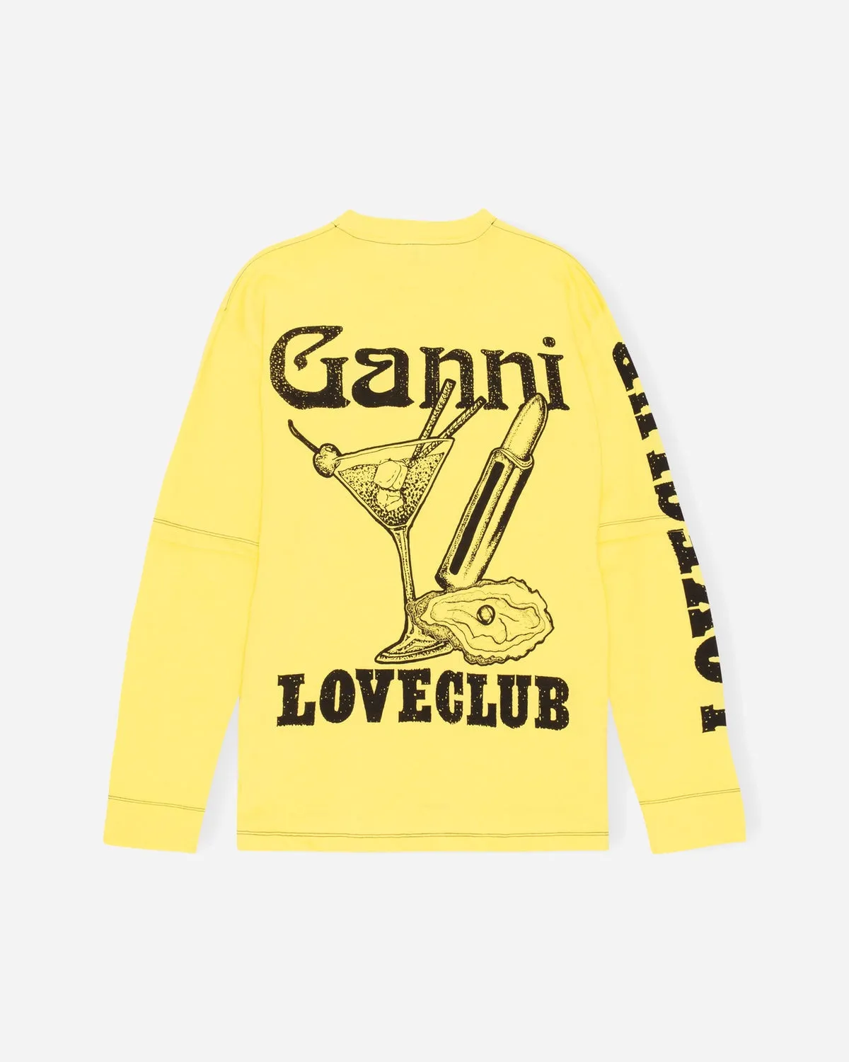 Light Jersey Layered Long Sleeve T-shirt - Lemon Zest