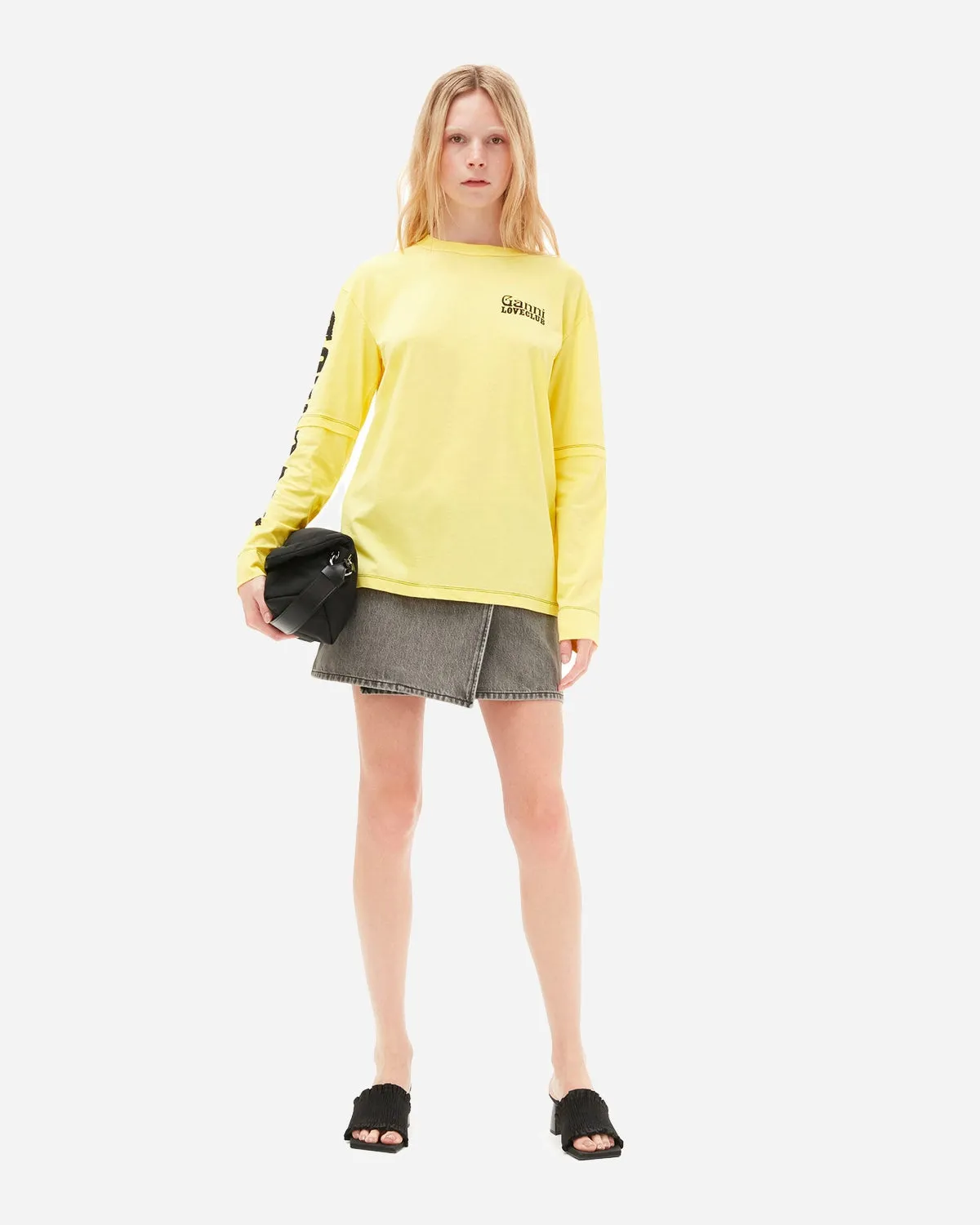 Light Jersey Layered Long Sleeve T-shirt - Lemon Zest