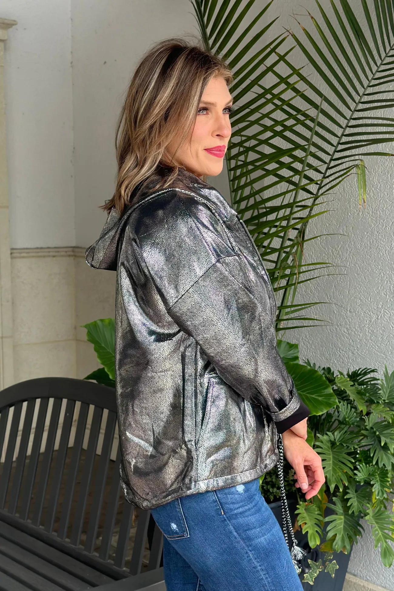 Lights Out Shimmer Jacket-Black