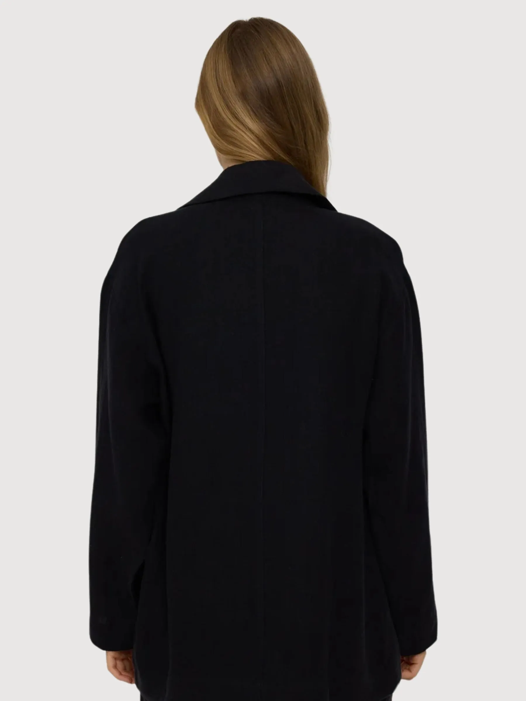 Linen Blazer Black Woman | Mazine