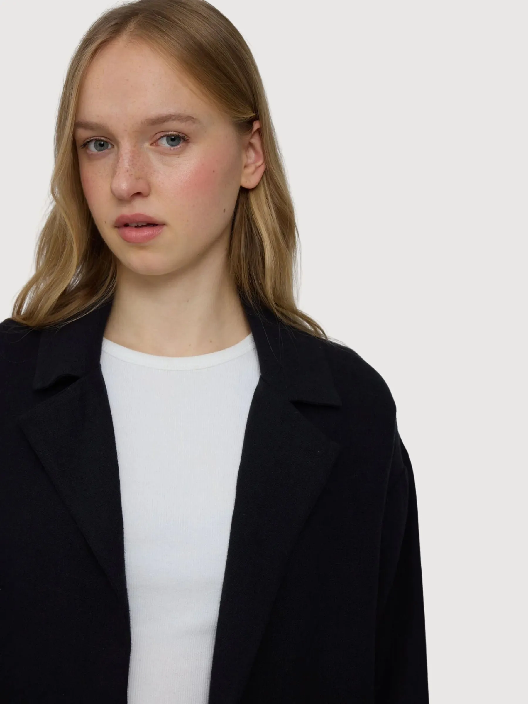 Linen Blazer Black Woman | Mazine