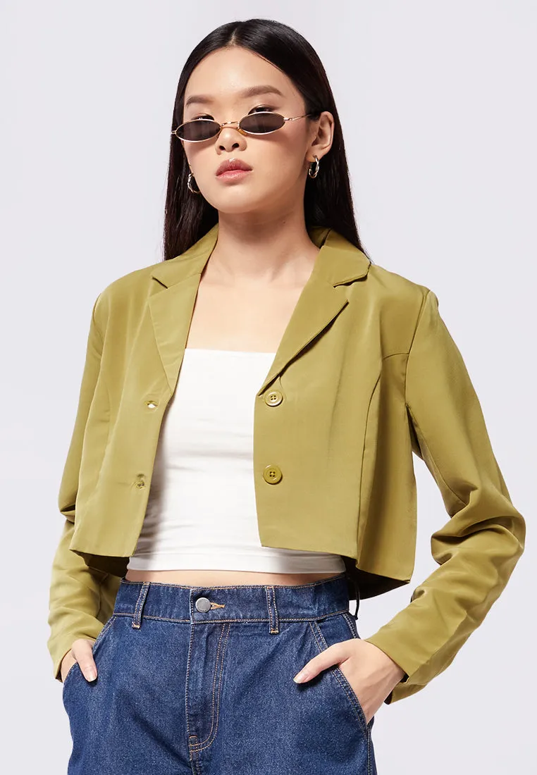 Long Sleeve Crop Blazer