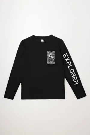 Long Sleeve T-Shirt Explore Black