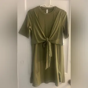 Lululemon Pima Cotton Wrap-Front T-Shirt Dress Size 4(NWT)