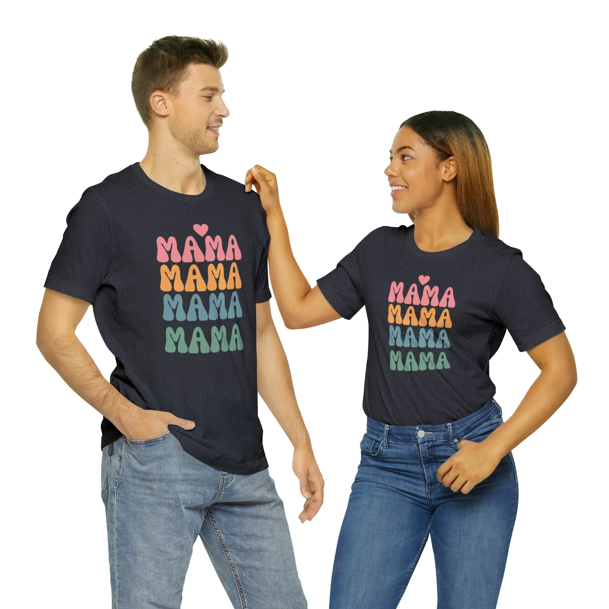 Mama Mama Mama  T-Shirt | Love Mom Tee |  Bella Canvas 3001 Unisex |  Mother Short Sleeve Tshirt