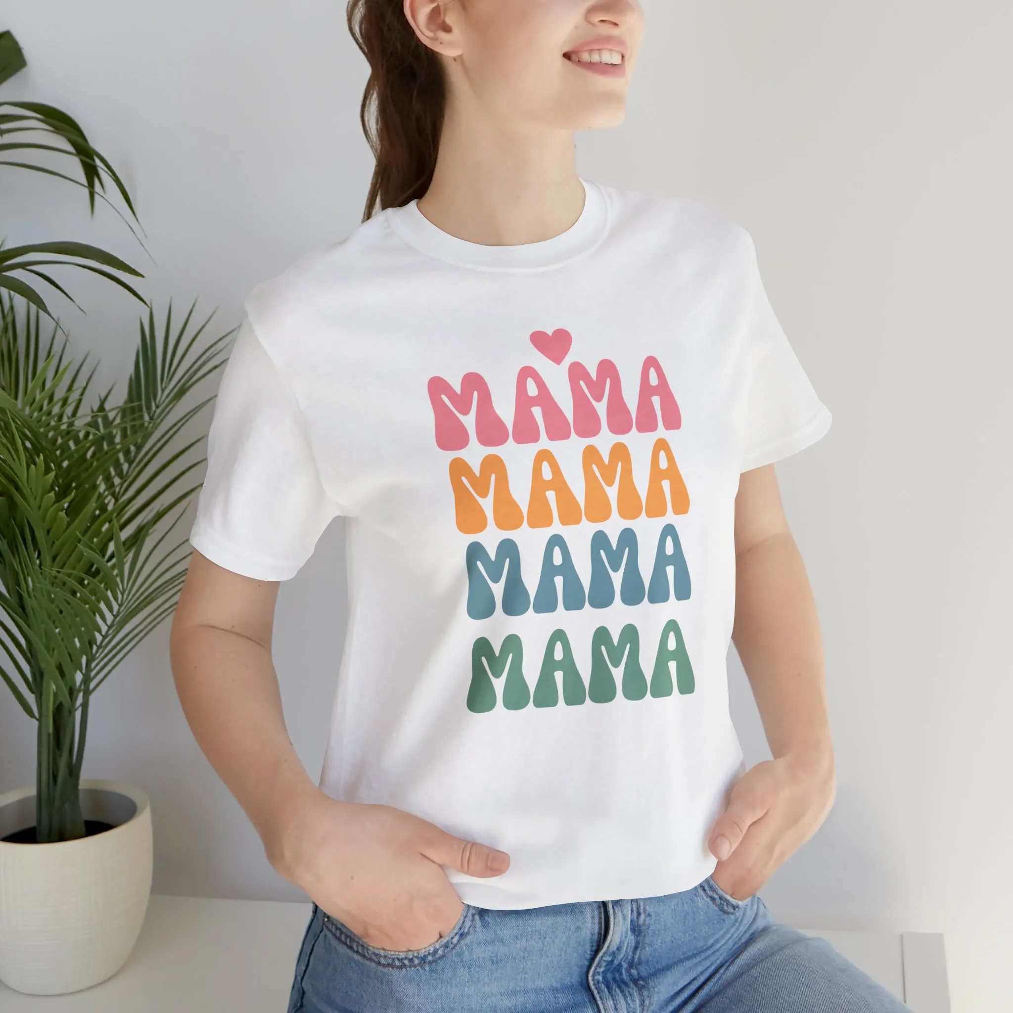 Mama Mama Mama  T-Shirt | Love Mom Tee |  Bella Canvas 3001 Unisex |  Mother Short Sleeve Tshirt