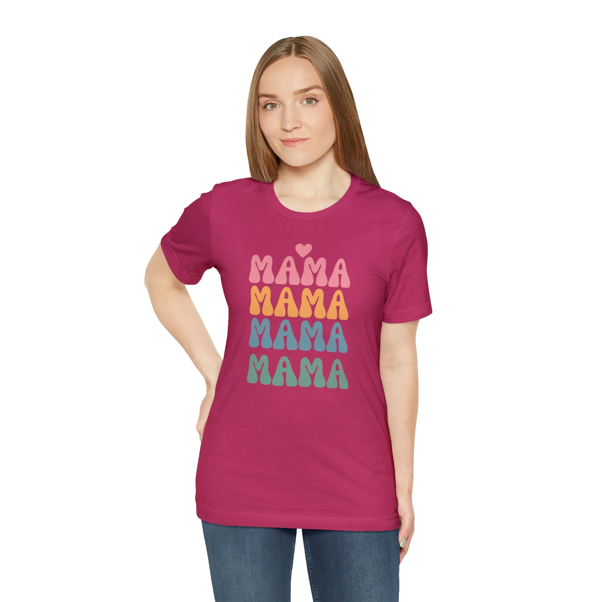 Mama Mama Mama  T-Shirt | Love Mom Tee |  Bella Canvas 3001 Unisex |  Mother Short Sleeve Tshirt