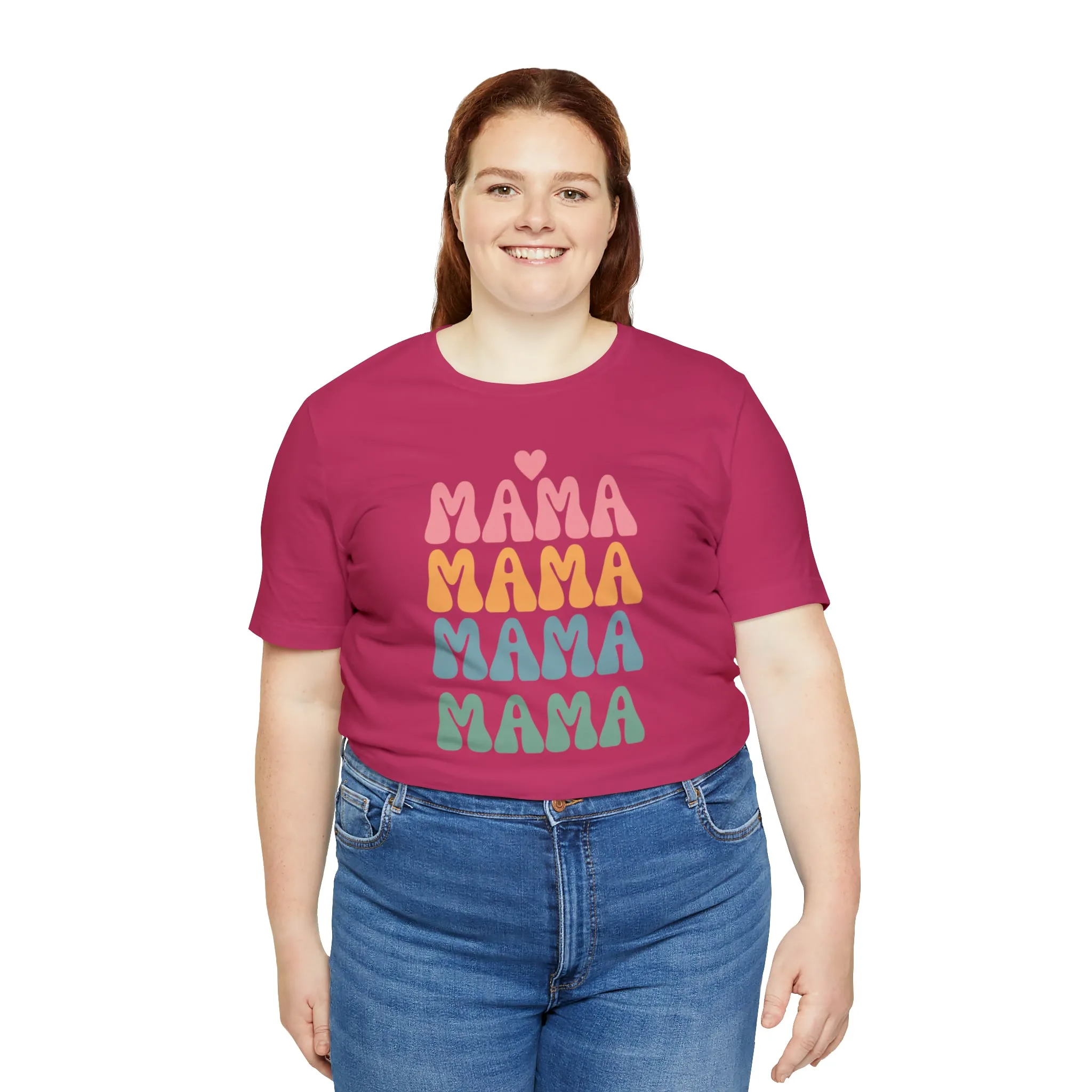 Mama Mama Mama  T-Shirt | Love Mom Tee |  Bella Canvas 3001 Unisex |  Mother Short Sleeve Tshirt