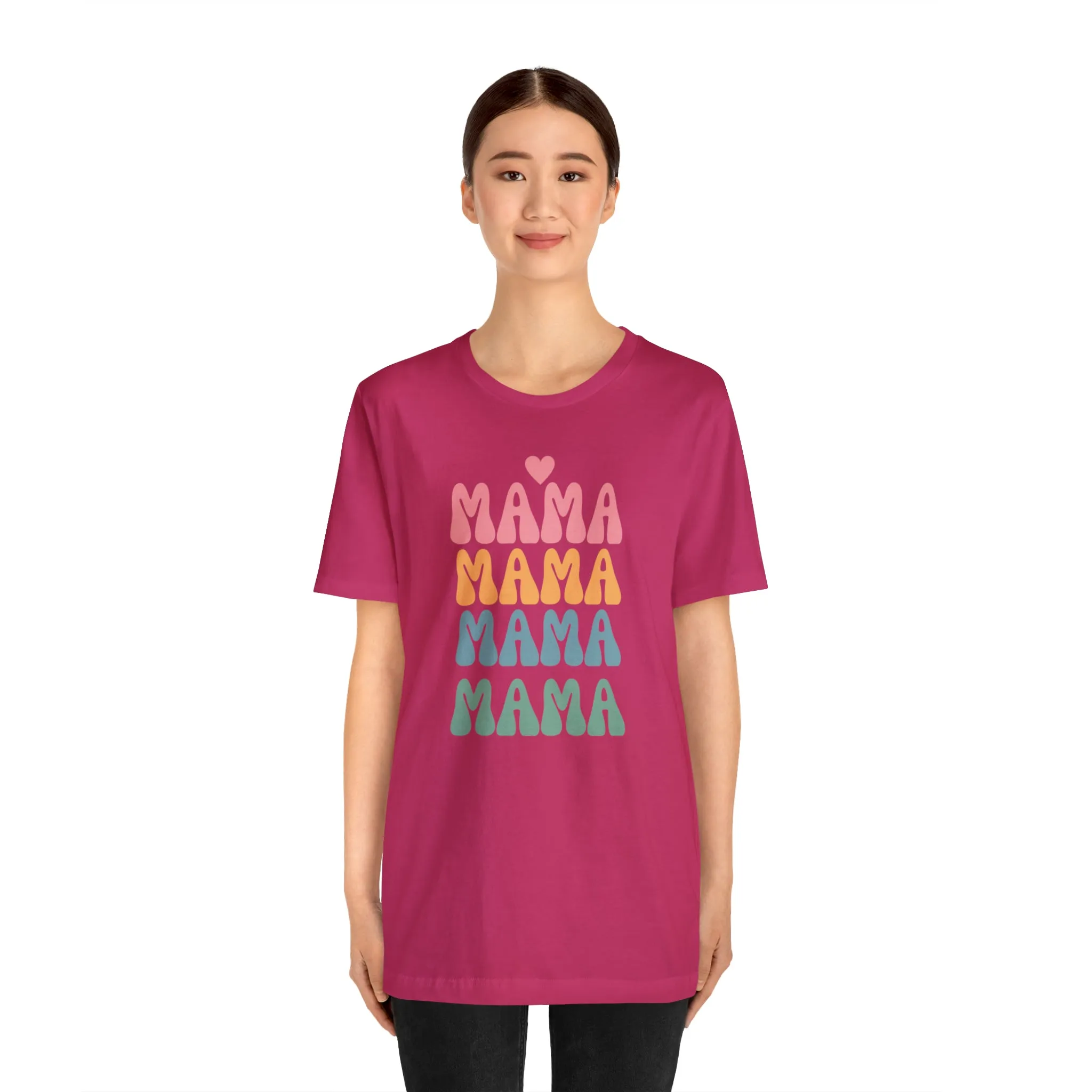 Mama Mama Mama  T-Shirt | Love Mom Tee |  Bella Canvas 3001 Unisex |  Mother Short Sleeve Tshirt