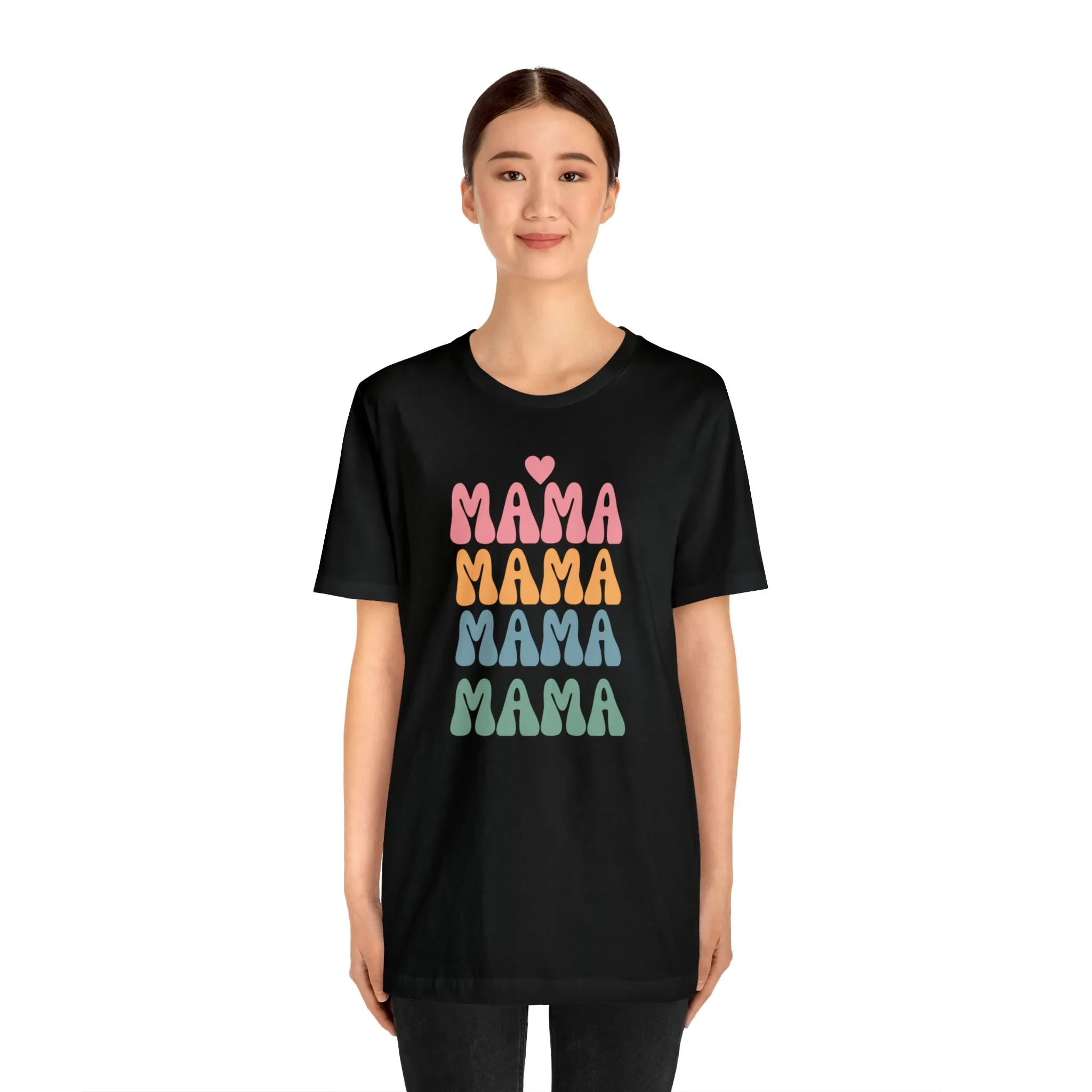 Mama Mama Mama  T-Shirt | Love Mom Tee |  Bella Canvas 3001 Unisex |  Mother Short Sleeve Tshirt