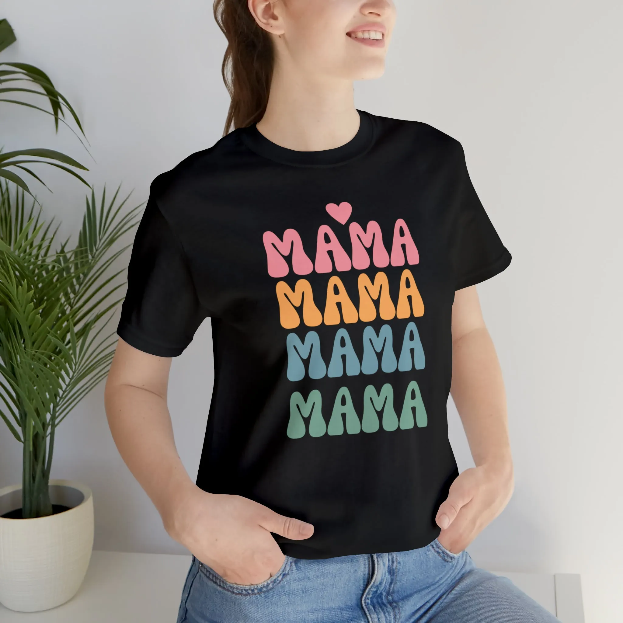 Mama Mama Mama  T-Shirt | Love Mom Tee |  Bella Canvas 3001 Unisex |  Mother Short Sleeve Tshirt