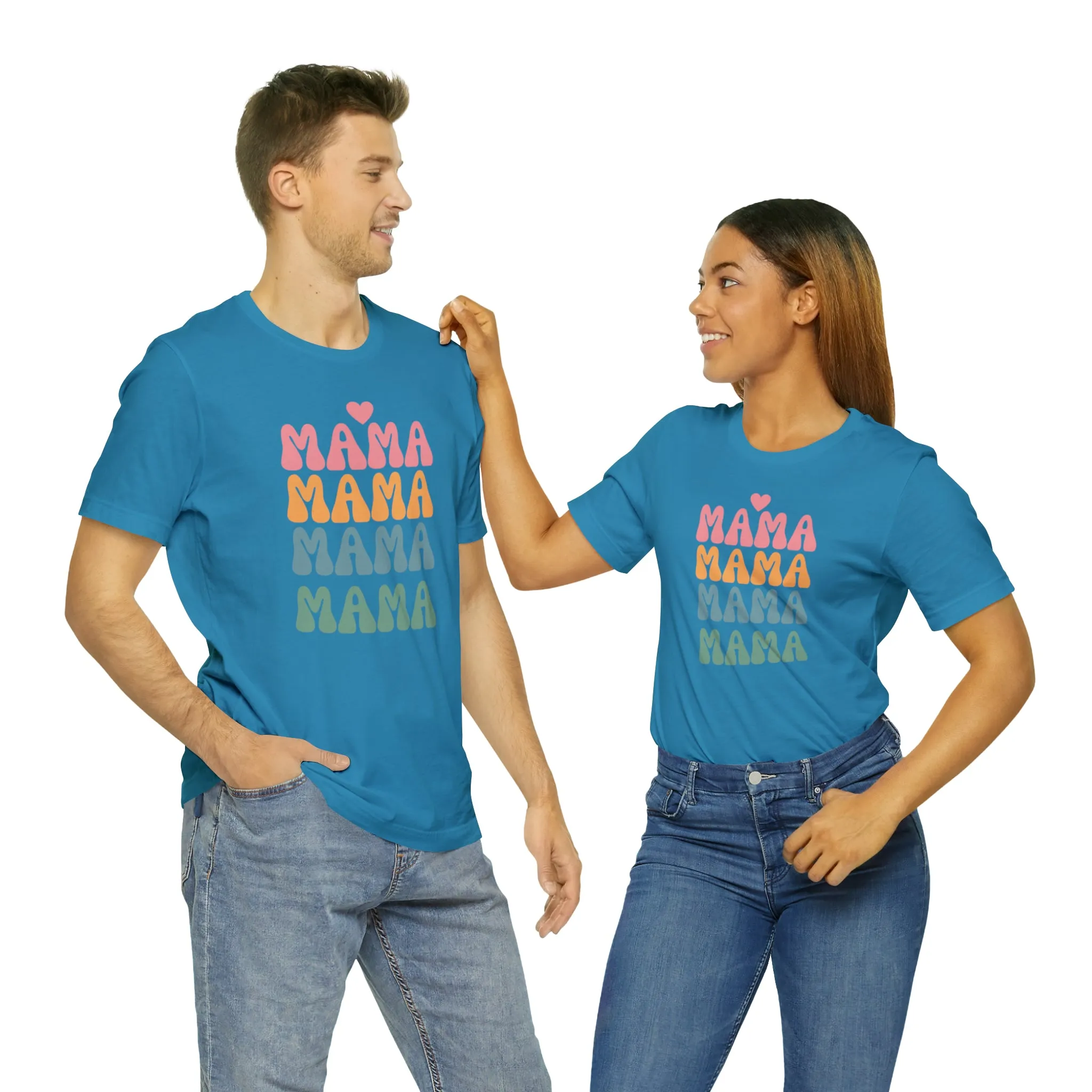 Mama Mama Mama  T-Shirt | Love Mom Tee |  Bella Canvas 3001 Unisex |  Mother Short Sleeve Tshirt