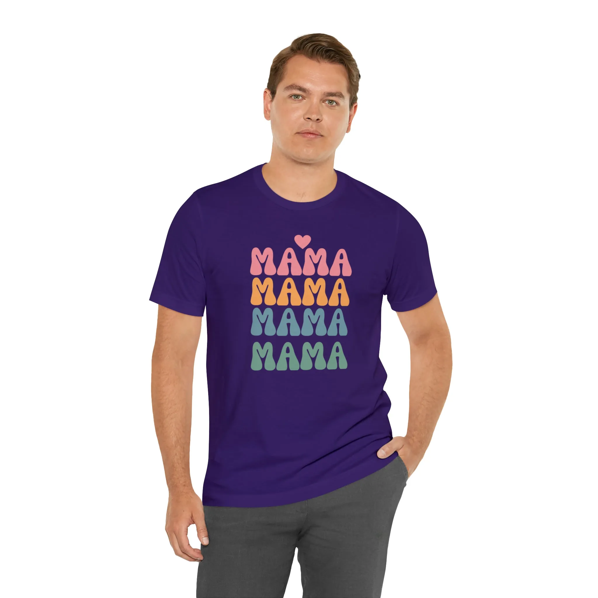 Mama Mama Mama  T-Shirt | Love Mom Tee |  Bella Canvas 3001 Unisex |  Mother Short Sleeve Tshirt
