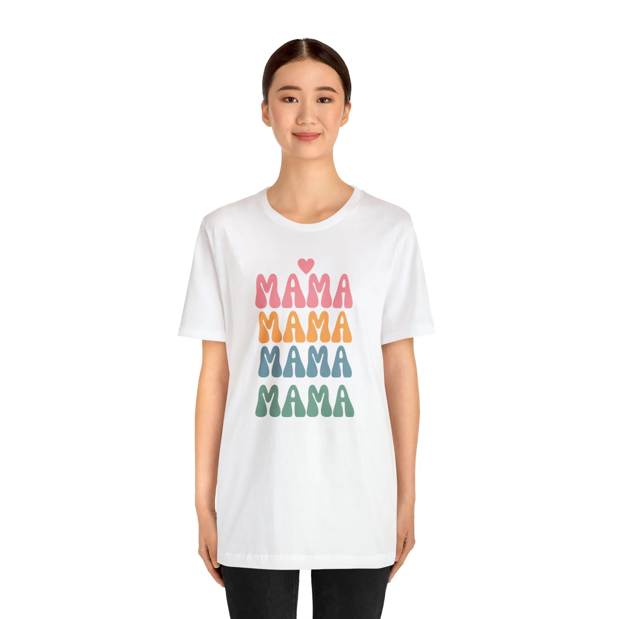 Mama Mama Mama  T-Shirt | Love Mom Tee |  Bella Canvas 3001 Unisex |  Mother Short Sleeve Tshirt