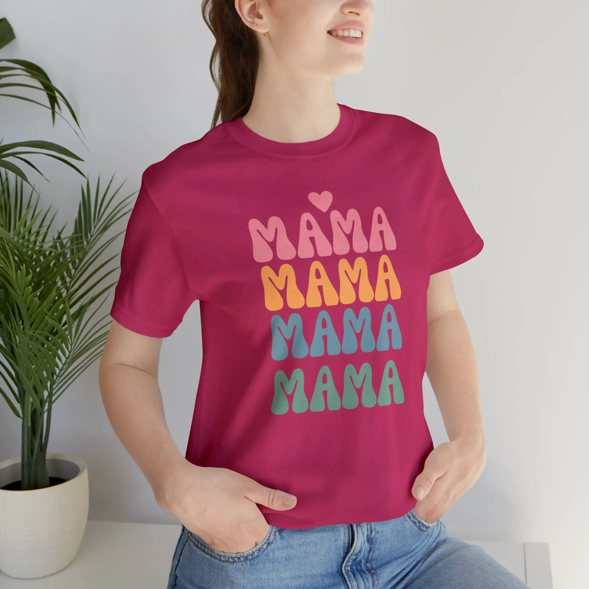 Mama Mama Mama  T-Shirt | Love Mom Tee |  Bella Canvas 3001 Unisex |  Mother Short Sleeve Tshirt