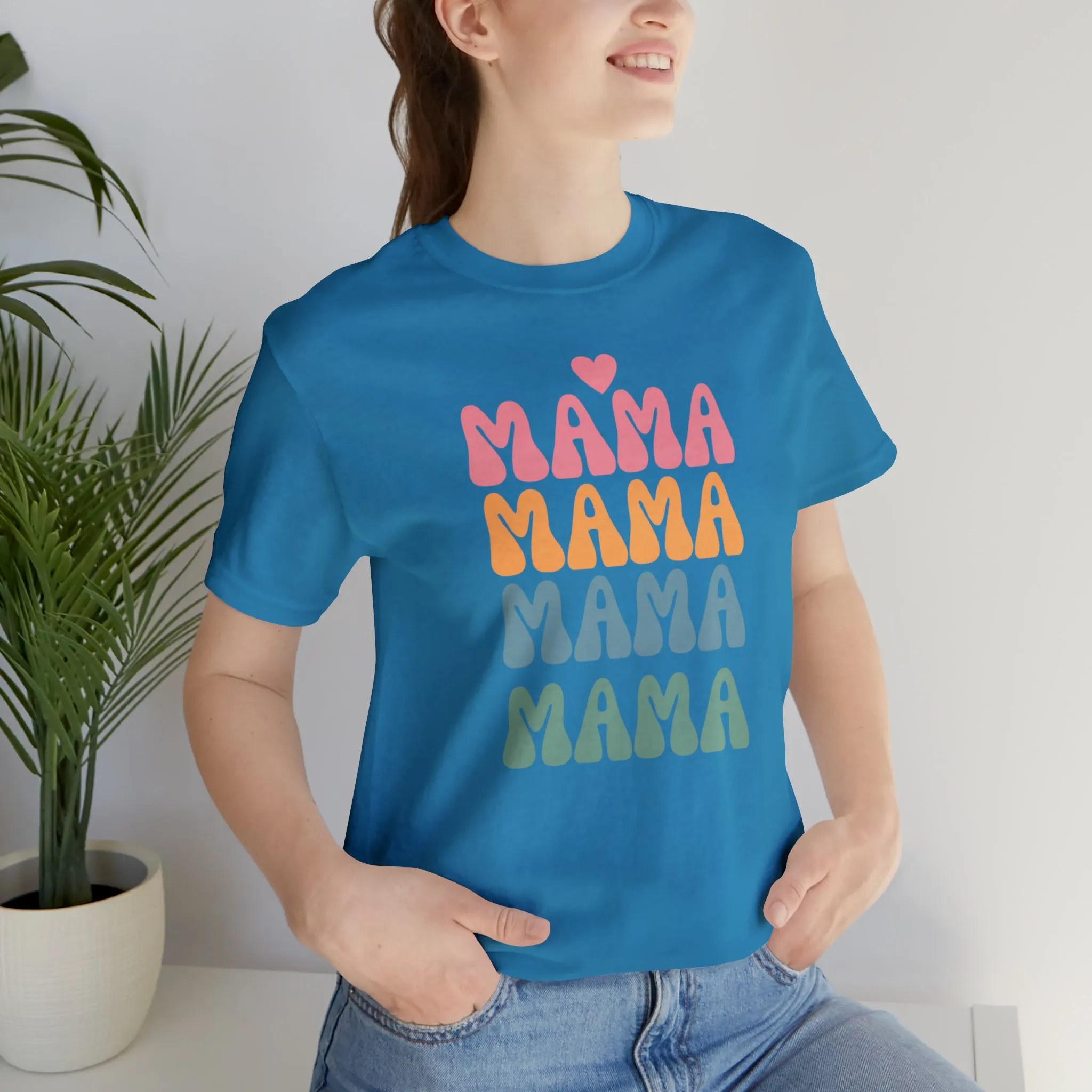 Mama Mama Mama  T-Shirt | Love Mom Tee |  Bella Canvas 3001 Unisex |  Mother Short Sleeve Tshirt