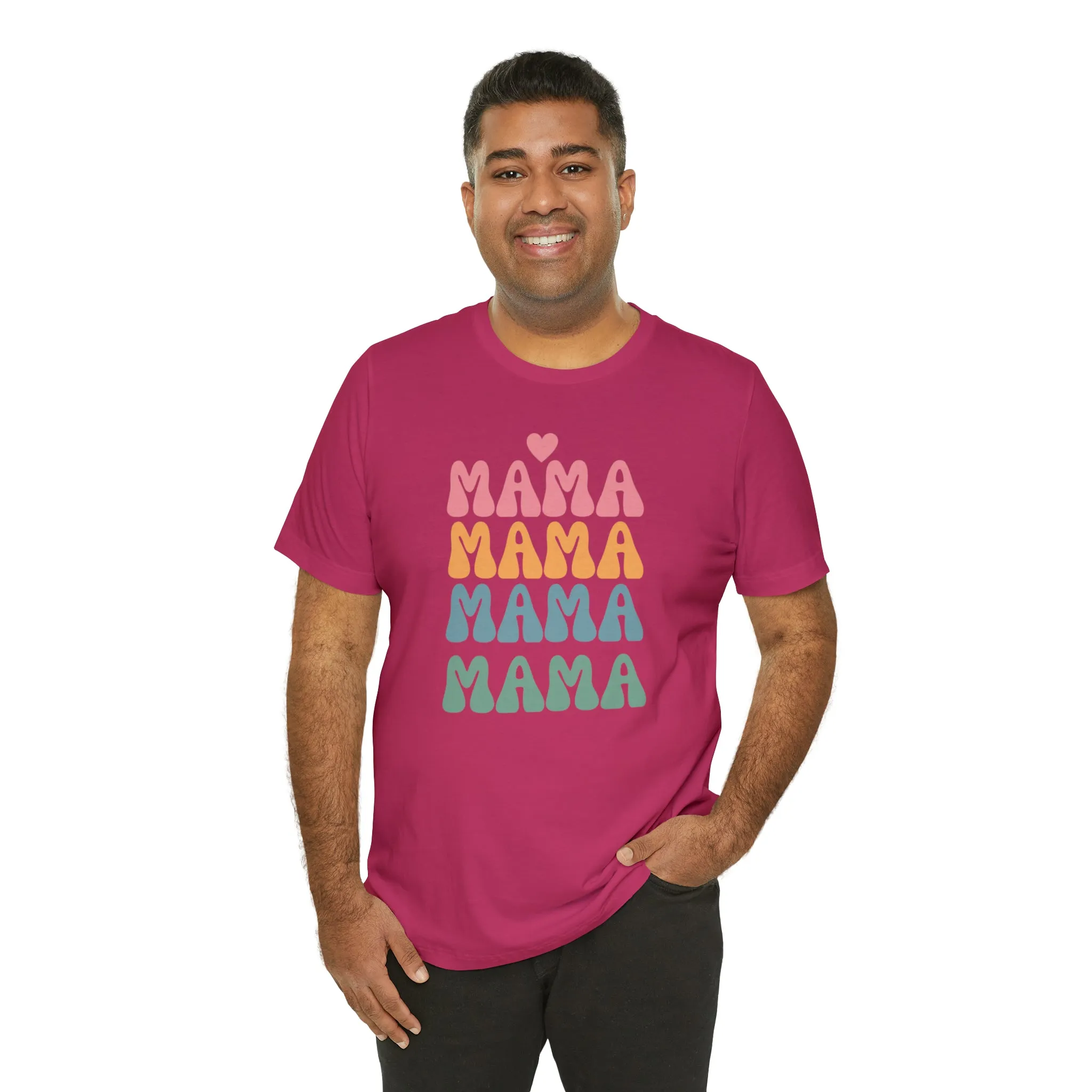 Mama Mama Mama  T-Shirt | Love Mom Tee |  Bella Canvas 3001 Unisex |  Mother Short Sleeve Tshirt