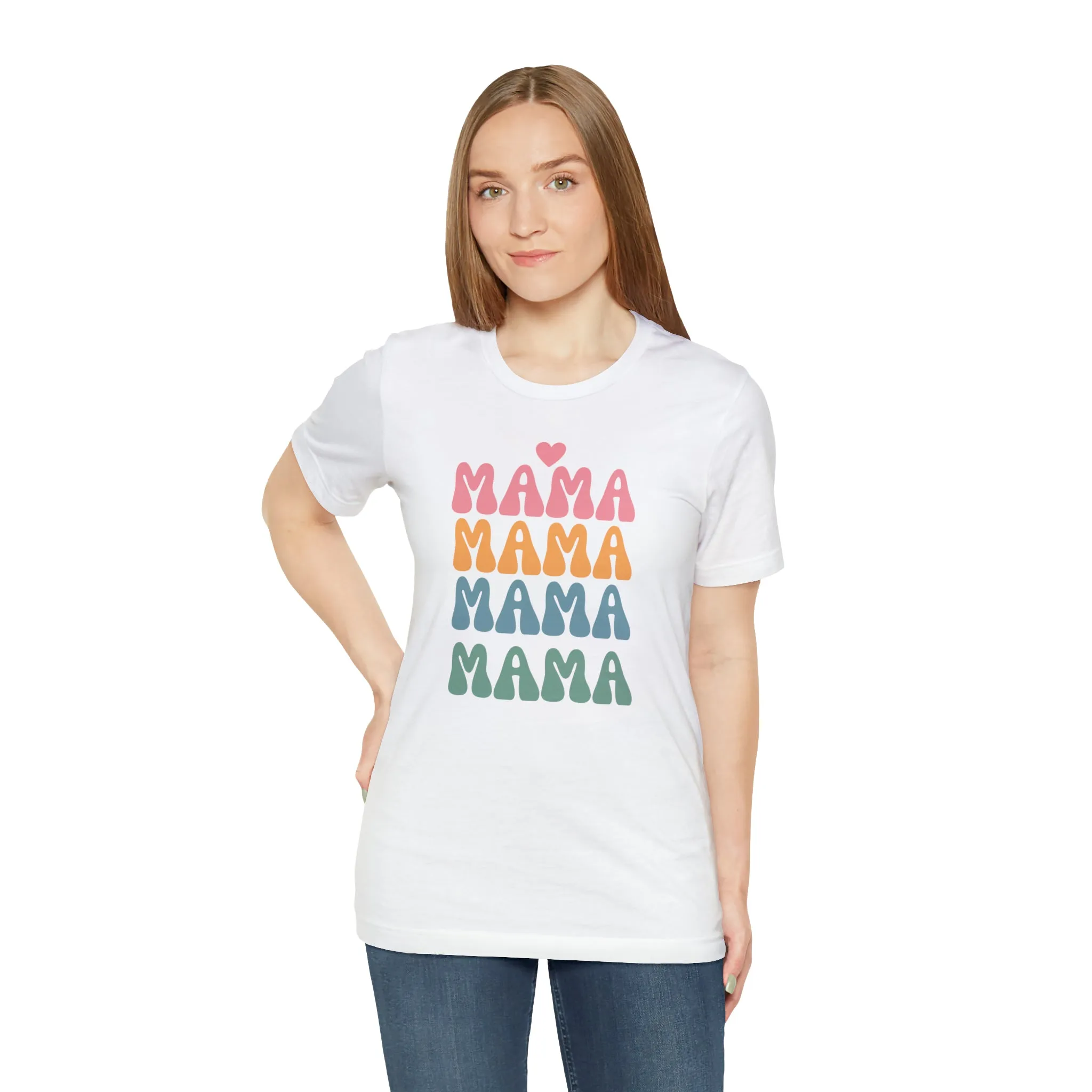 Mama Mama Mama  T-Shirt | Love Mom Tee |  Bella Canvas 3001 Unisex |  Mother Short Sleeve Tshirt