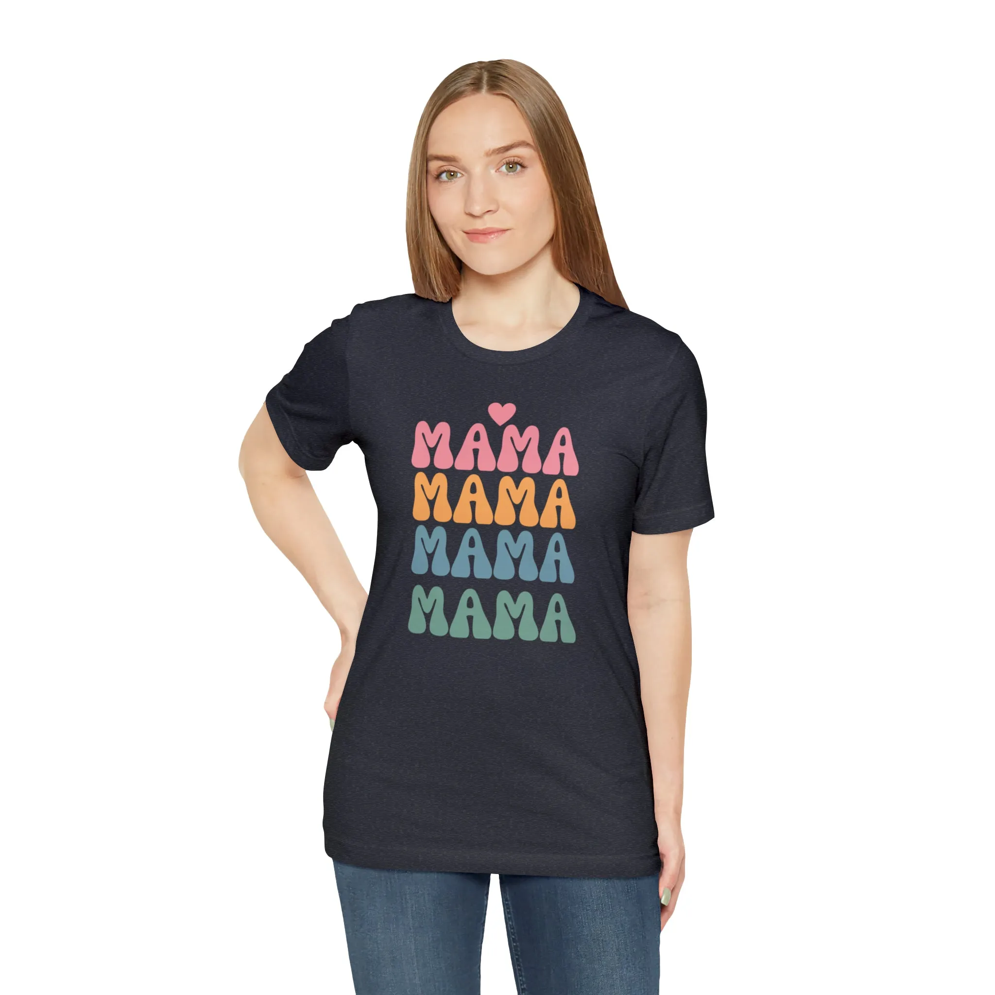Mama Mama Mama  T-Shirt | Love Mom Tee |  Bella Canvas 3001 Unisex |  Mother Short Sleeve Tshirt
