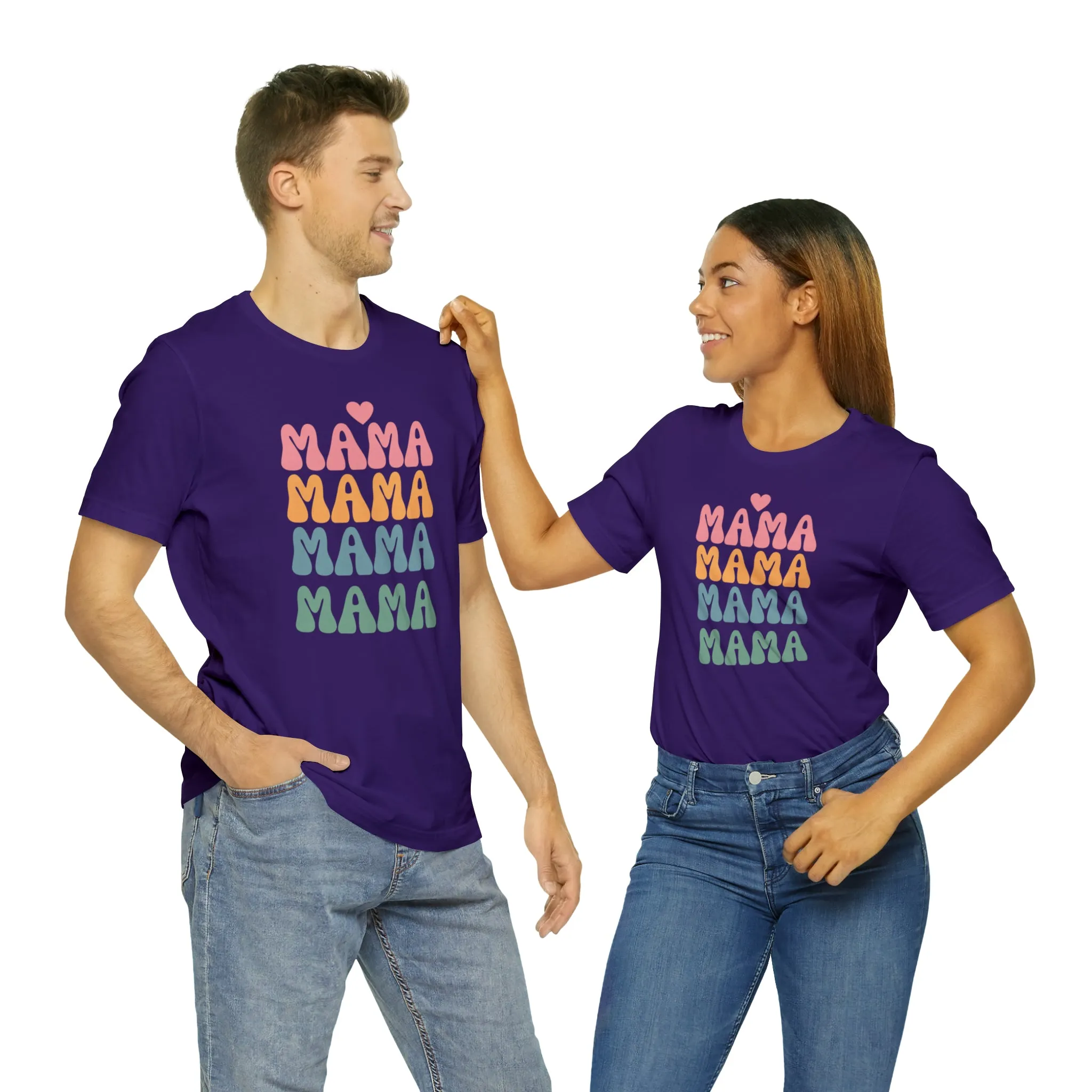 Mama Mama Mama  T-Shirt | Love Mom Tee |  Bella Canvas 3001 Unisex |  Mother Short Sleeve Tshirt