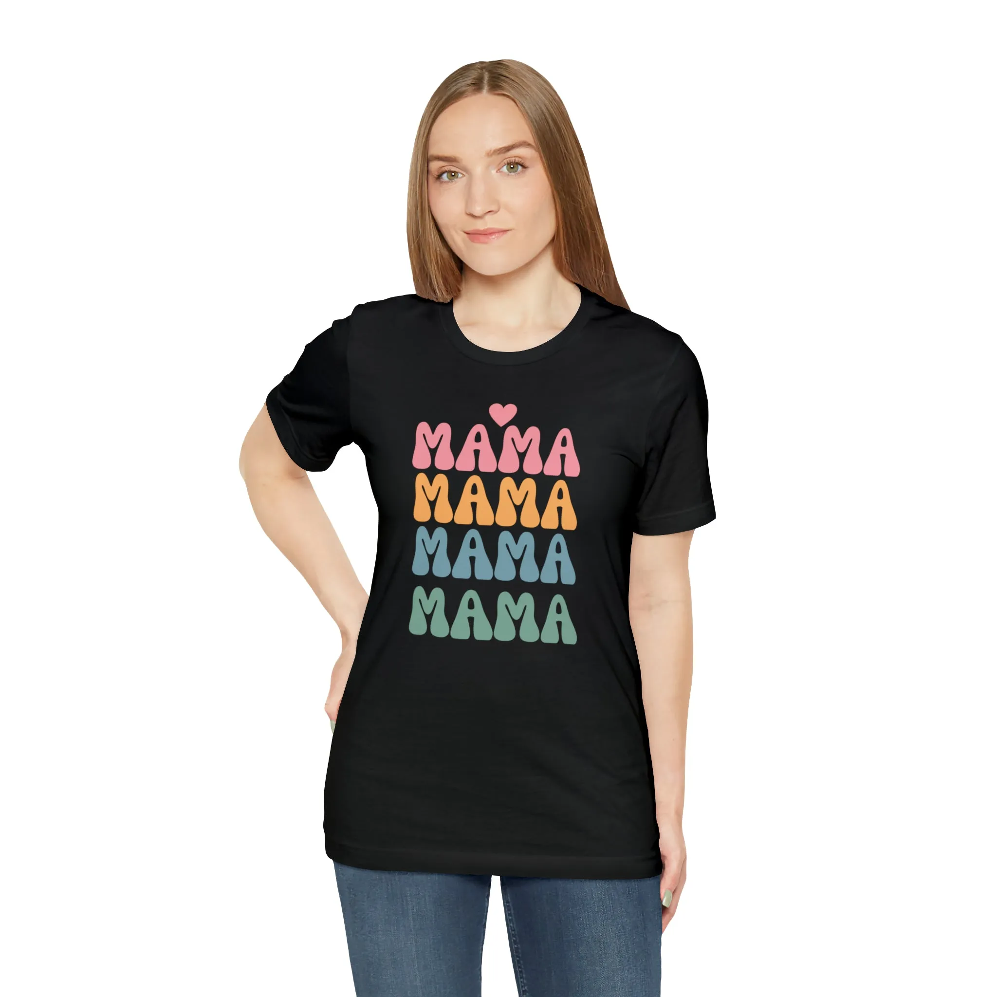Mama Mama Mama  T-Shirt | Love Mom Tee |  Bella Canvas 3001 Unisex |  Mother Short Sleeve Tshirt