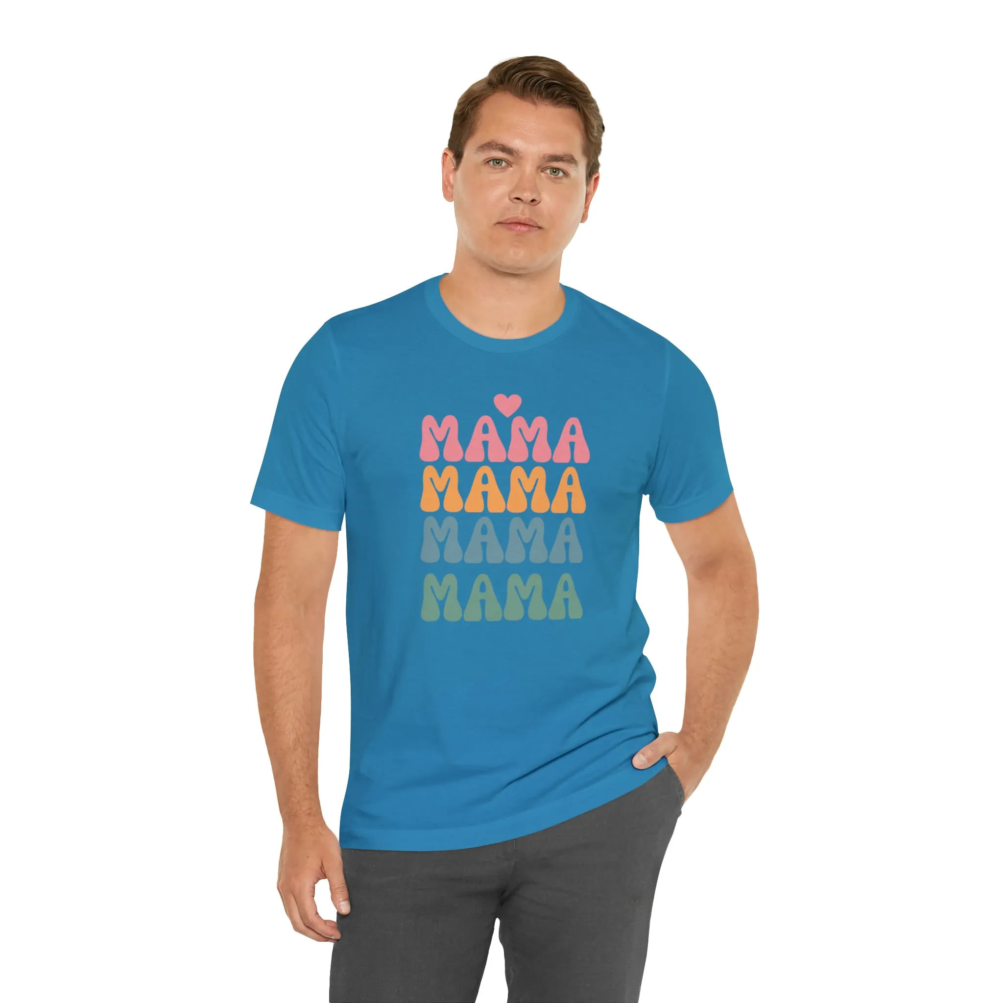 Mama Mama Mama  T-Shirt | Love Mom Tee |  Bella Canvas 3001 Unisex |  Mother Short Sleeve Tshirt