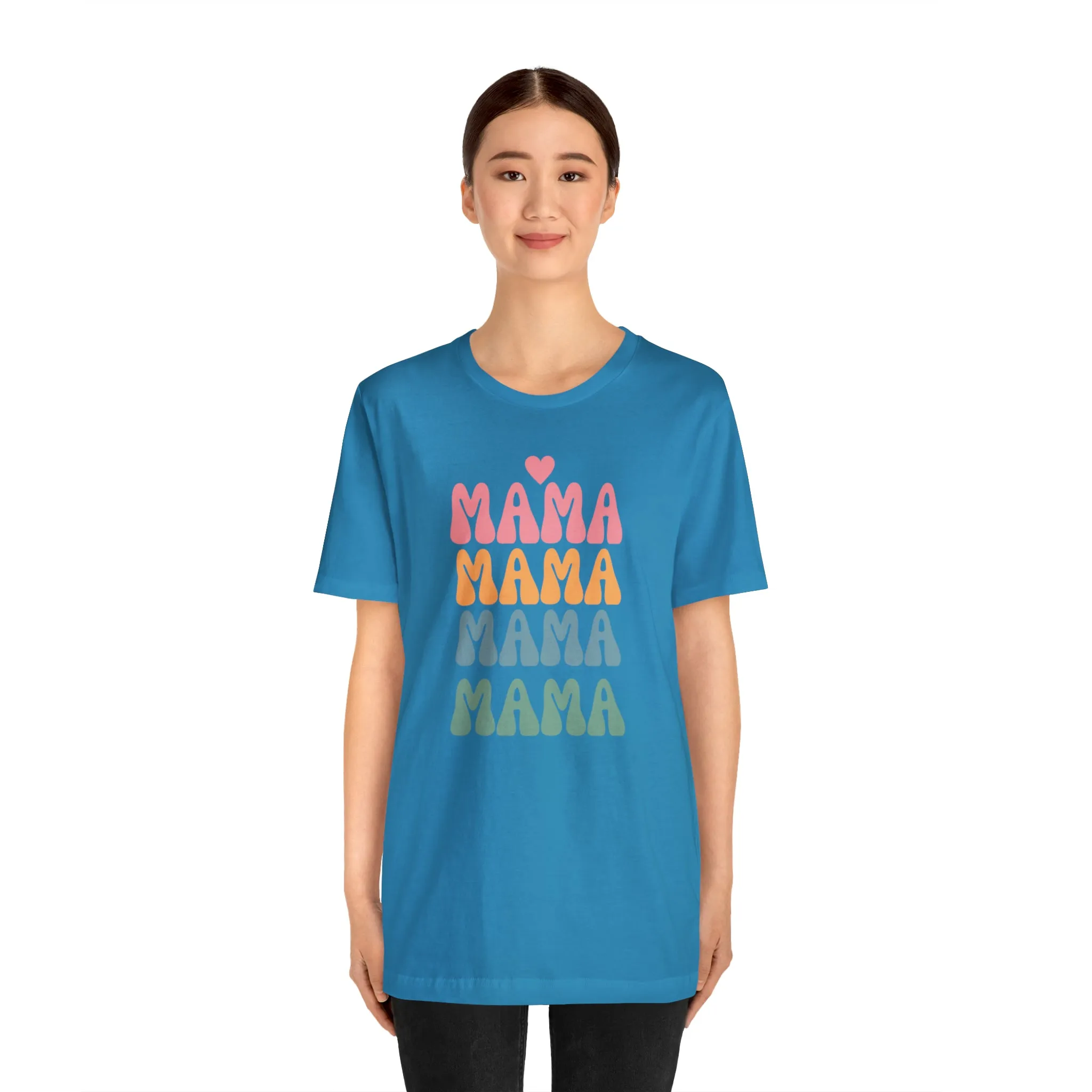 Mama Mama Mama  T-Shirt | Love Mom Tee |  Bella Canvas 3001 Unisex |  Mother Short Sleeve Tshirt